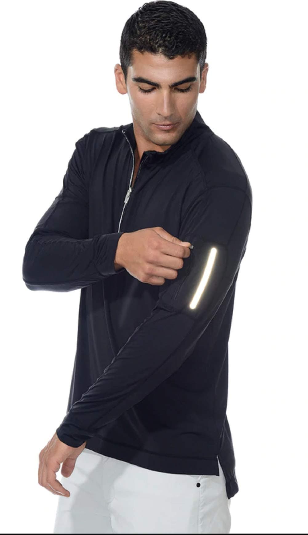 BloqUV Men's Mock Zip Top