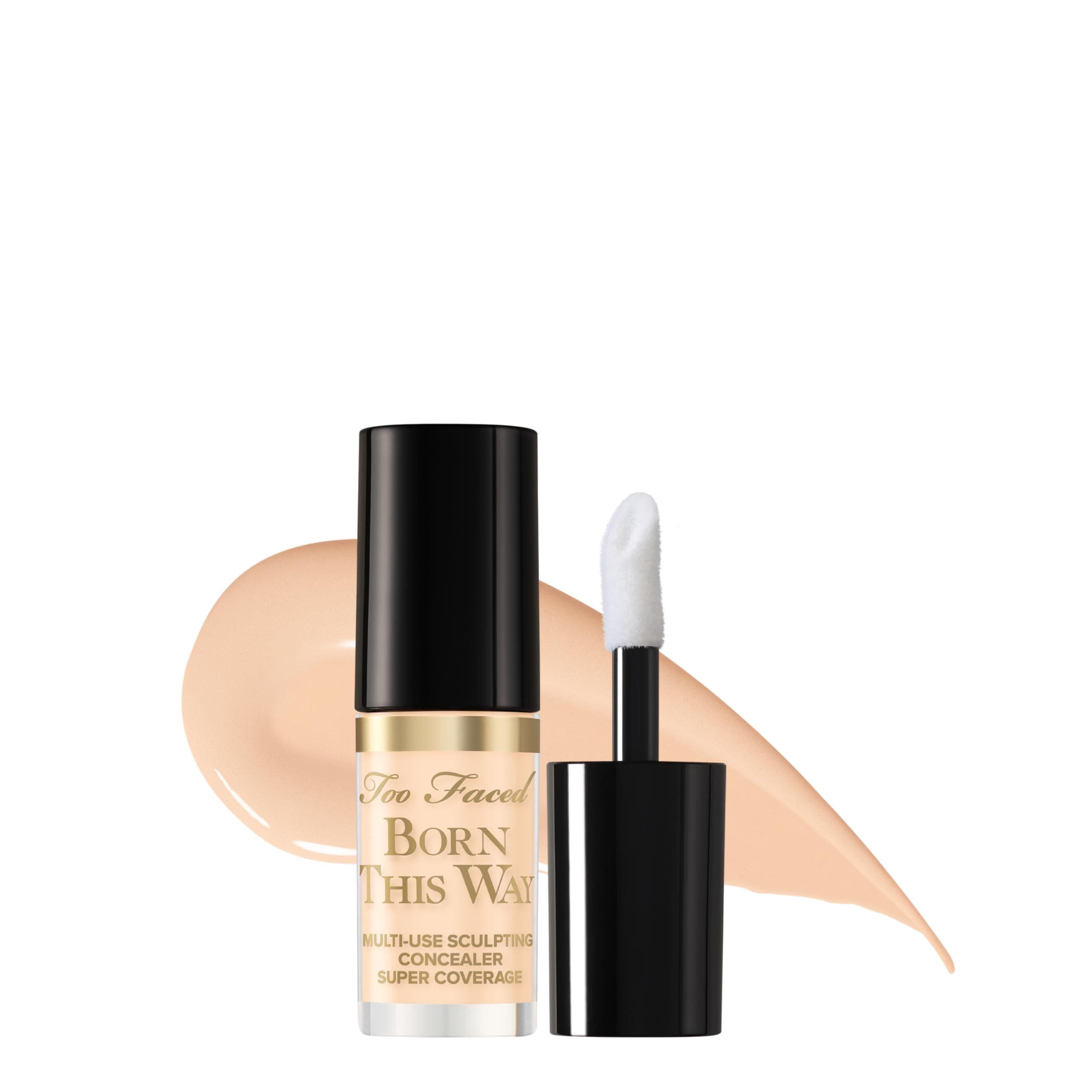 Too Faced Born This Way Super Coverage Multi-Use Concealer | Full Coverage, Non-Comedogenic, Oil Free + Long Lasting Concealer | Hyaluronic Acid, Coconut Water + Alpine Rose