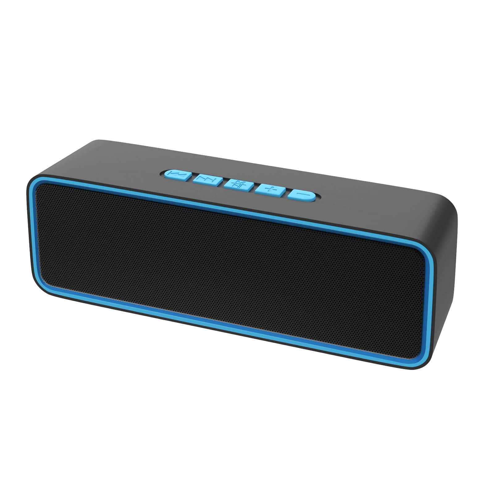 Portable Wireless Speaker, Wireless 5.0 Mini Speaker with 3D Stereo Hi-Fi Bass, Built-in 1500 mAh Battery, Support TF Card and AUX (Blue)