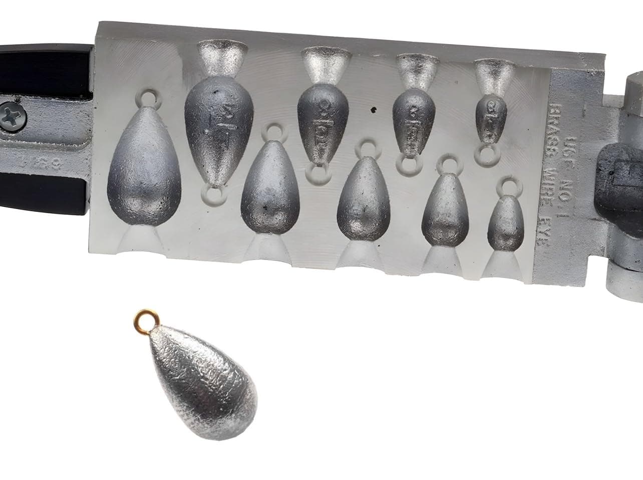 Do It Mold Bell Sinker with Brass Eye Sz: 1/8, 1/4, 3/8, 1/2, 5/8, 3/4, 1, 1 1/2, 2 OZ