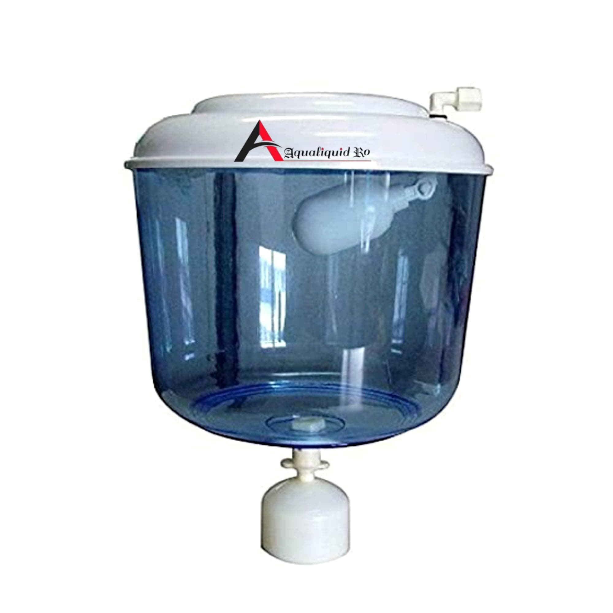 4L Water Dispenser Plastic Jar with Float Valve, RO ABS Food Grade, Leakproof Water Bottle for Home & Office Use | Water Dispenser Pot, 4 Liter, Blue, White