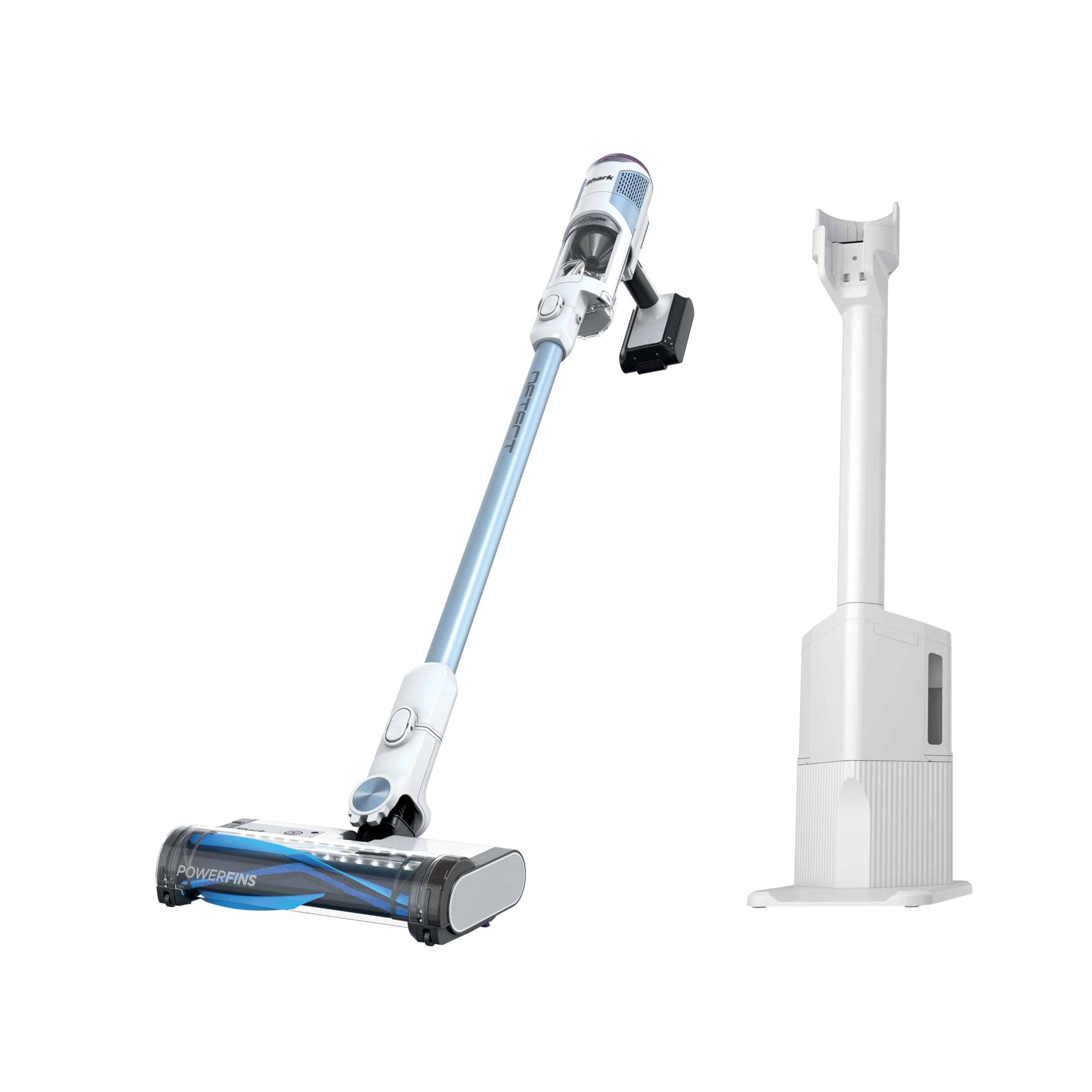 Shark IW3511 Detect Pro Auto-Empty System, Cordless Vacuum with HEPA filter, QuadClean Multi-Surface Brushroll, Up to 60-Minute Runtime, includes 8" Crevice Tool & Pet Multi-Tool, White/Beats Brass
