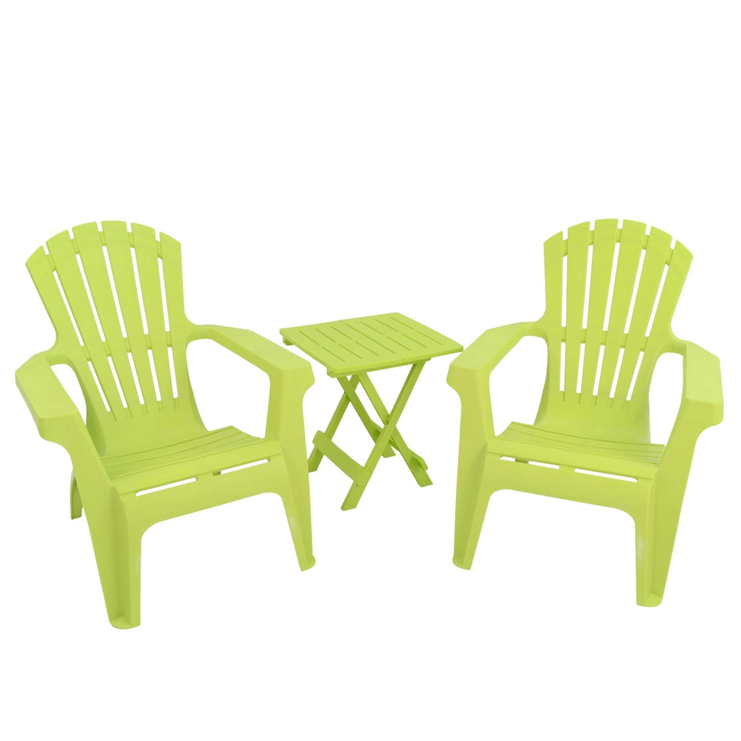 TRABELLA Lime BARI Side Table with 2 Andria Chairs Set