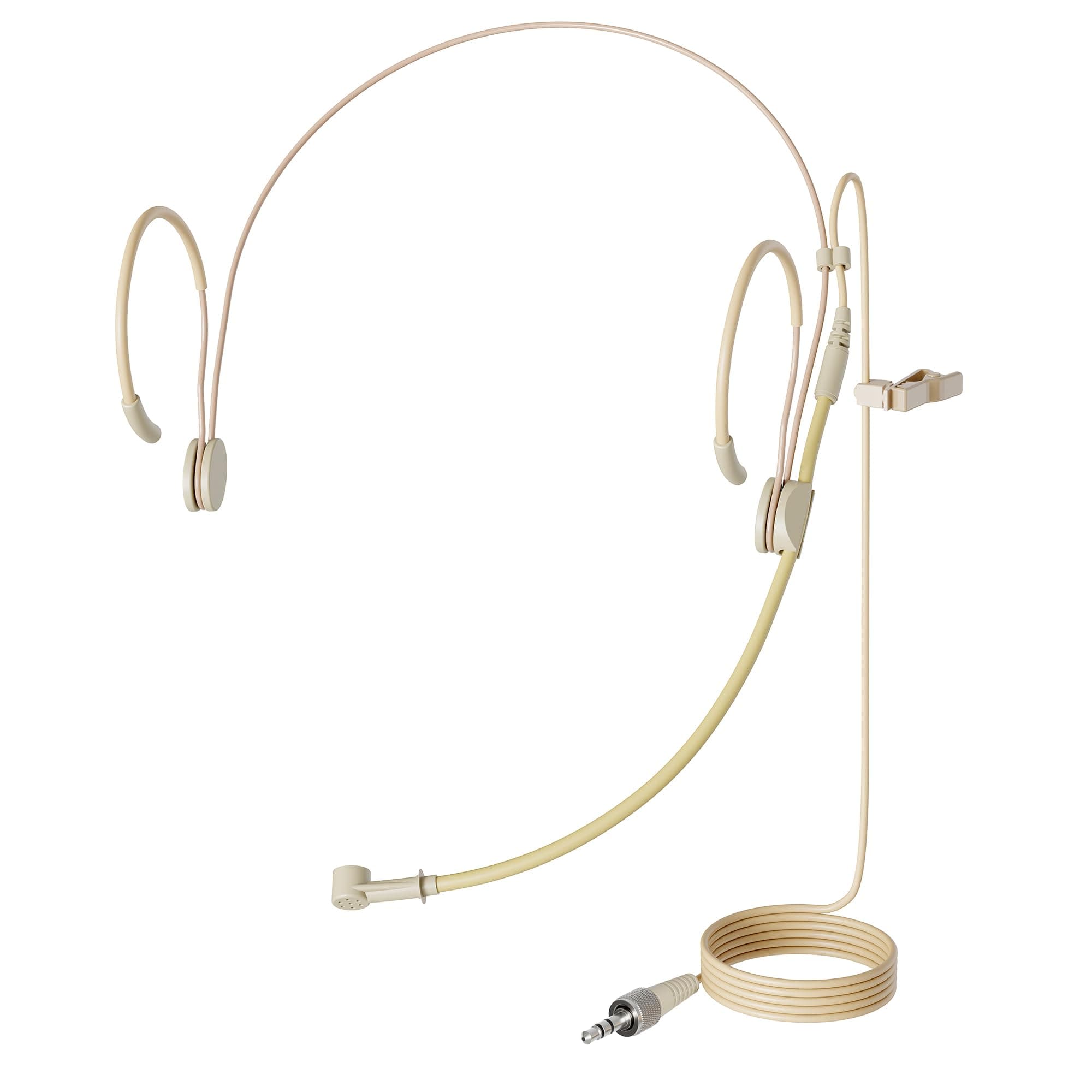 J K JK MIC-J 069 Earhook Headworn Headset Unidirectional Microphone Compatible with Sennheiser Wireless Microphone System - 1/8" TRS Locking Screw Plug