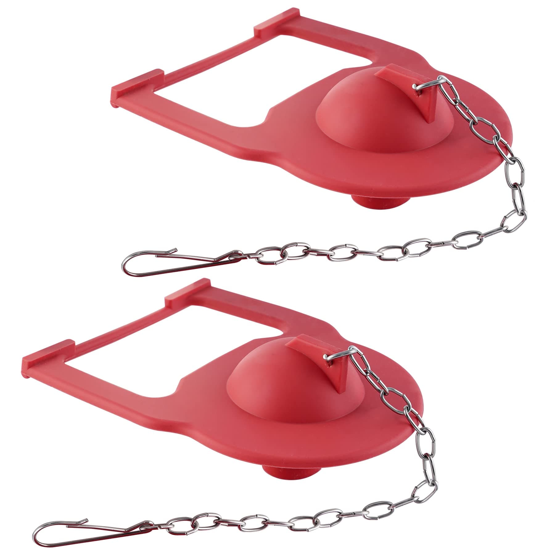 2 Pack 2 Inch Toilet Flapper Replacement Compatible with Kohler Hinge-Style Parts 84995 and 1000490 Toilet Flapper, High Performance with Stainless Chain, Easy to Install