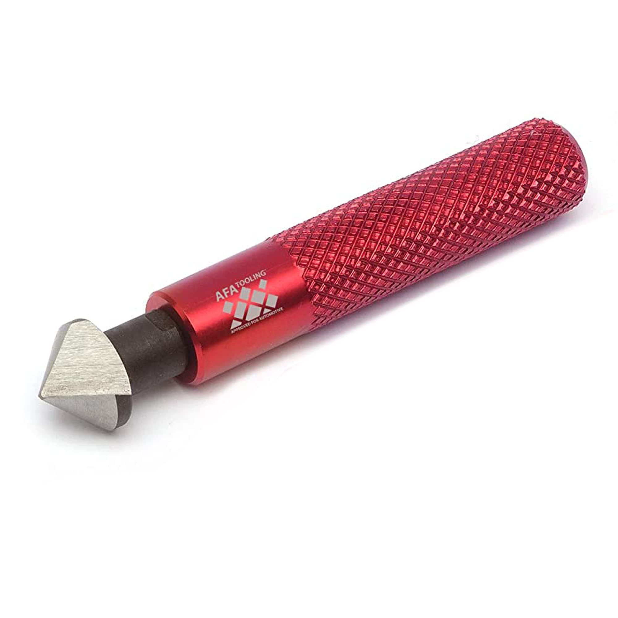 AFA Tooling - Countersink Deburring Hand Reamer with Hard HRC64 HSS Steel Head - Deburring Tool Works on Metal, Copper, PVC, Pipes & More - Machinist Tool with Steel Ergonomic Knerled Handle