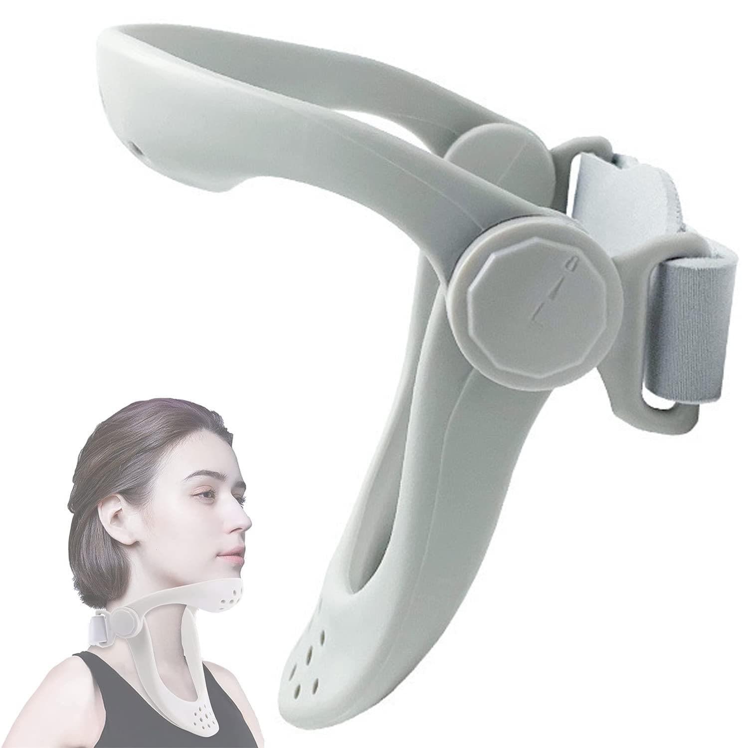 Forward Head Posture Corrector,Anti Bow Neck Brace,Cervical Neck Traction Device For Relief Neck Pain,Relieve Spine Pressure,Neck Support For Men And Women Childrenr Teenage Study Reading,Grey