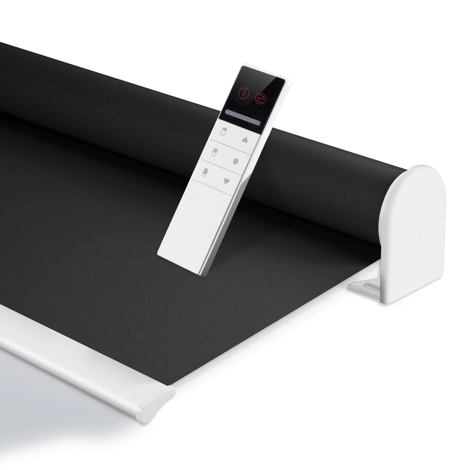 - ZSHINE Motorized Blackout Window Blinds Customize Width (23-95 Inches) Remote Control Wireless and Rechargeable Roller Shades Blinds for Windows, Home, Office, Hotel, Club, Restaurant(82010M)