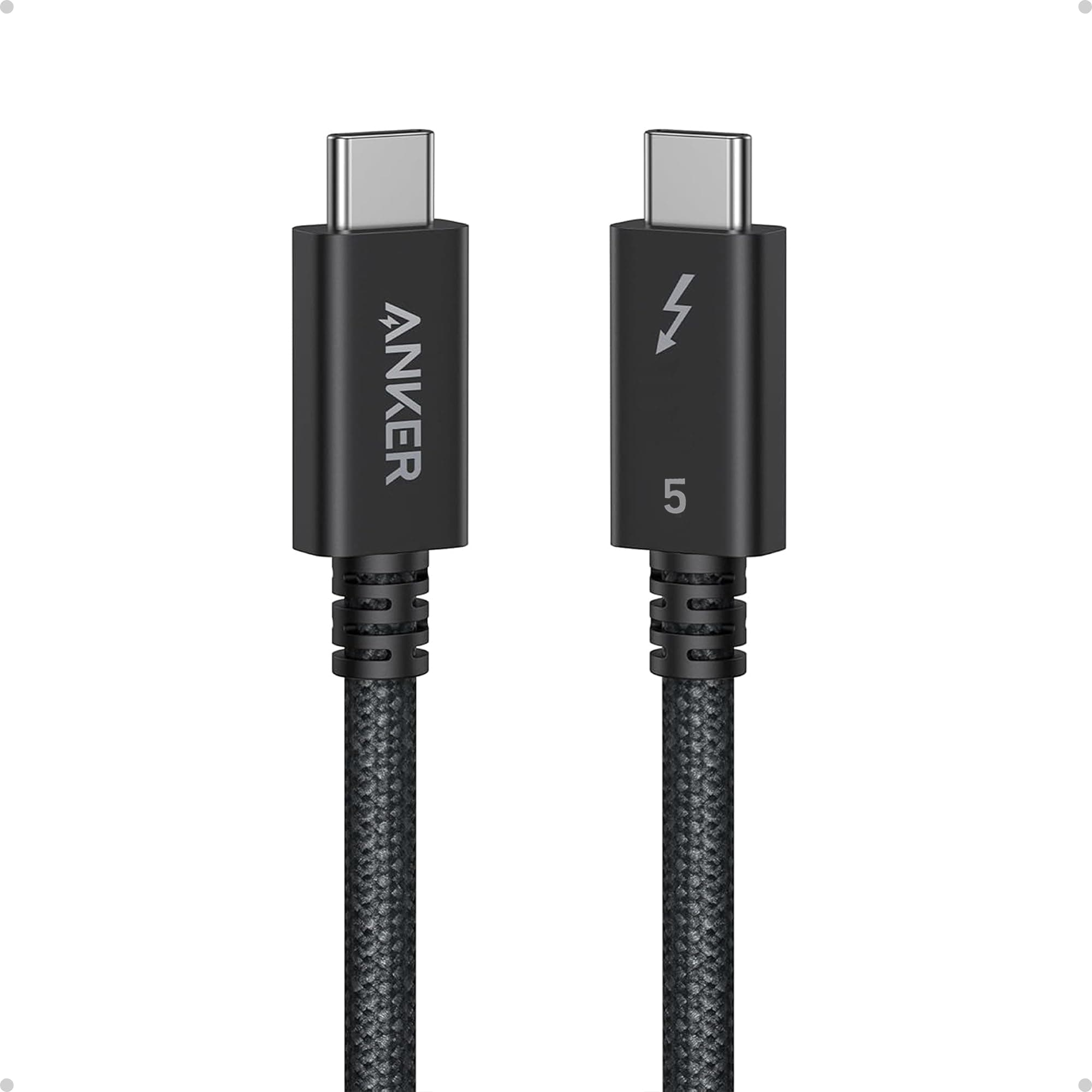 Anker Prime Thunderbolt 5 Cable, 1.7 FT USB C to USB C Cable, 240W Charging, 80Gbps Data Transfer, Supports 8K/4K Displays, for iPhone 16 Series, MacBook Air, and More (Thunderbolt 5-Certified)