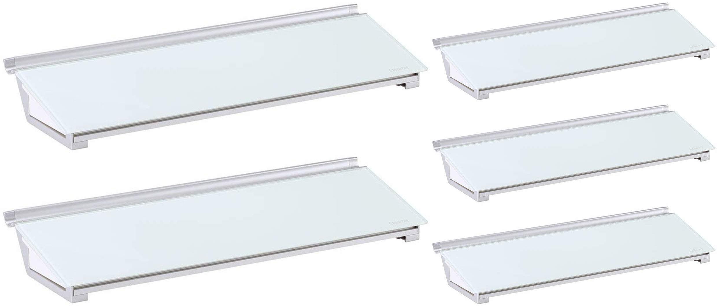 Quartet Glass Whiteboard Desktop Computer Pad with Storage Drawer, 18 x 6 inches, White Dry Erase Surface (GDP186) - 5 Pack
