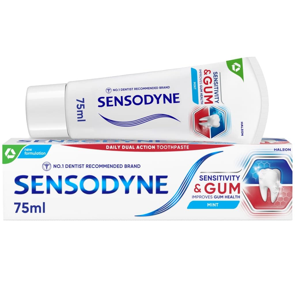 Toothpaste Sensitivity & Gums, Sensitive Toothpaste for Sensitive Teeth and Gum Problems, Mint Flavor, 75 ml