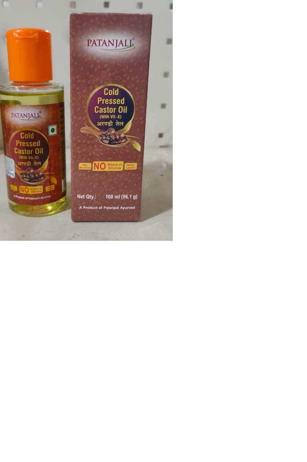 Pure Castor Oil Cold Pressed (With Vitamin E) - 100ml(Pack of 1)