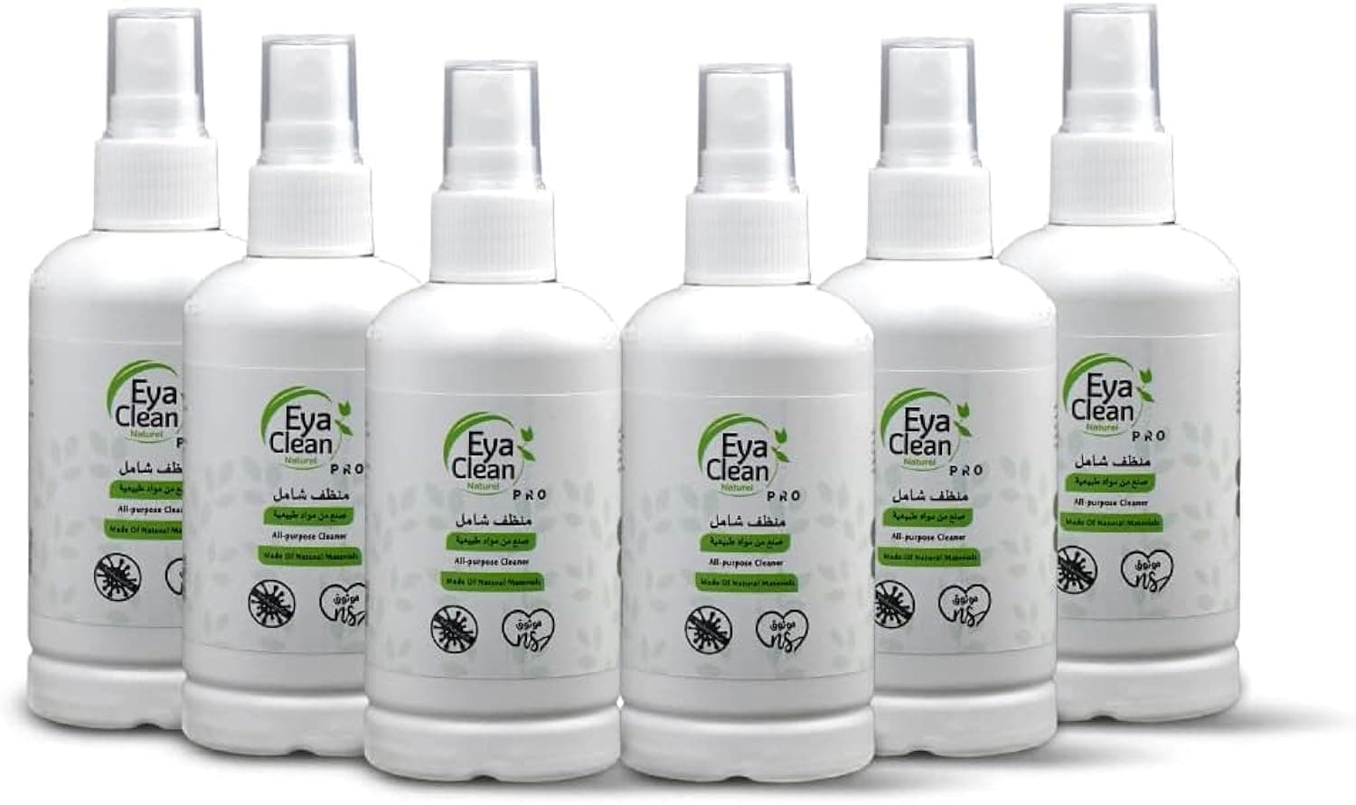 Eya Clean Pro All Purpose Cleaner, Multi Purpose Home and Kitchen Cleaning Spray for Surface Cleaner, Floor Cleaner, Non Toxic, 100% organic and 0% chemicals -6x100ml bundle Offer
