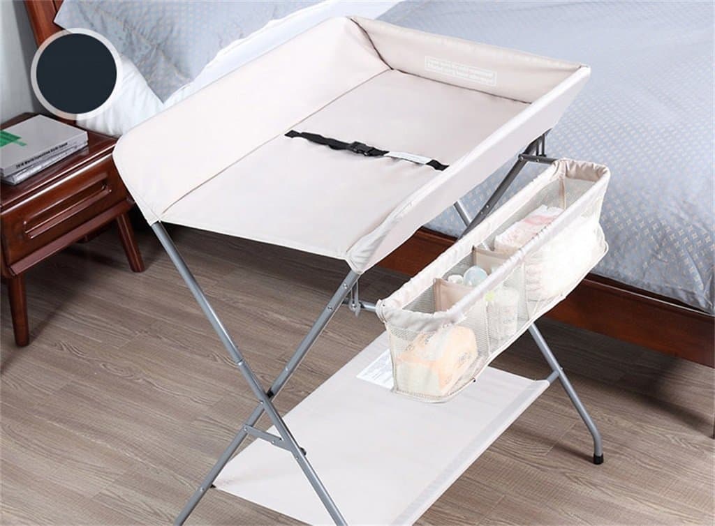 DELLT@ Baby Changing Table/ Touch Table Multifunction Finishing Table 0~3 Years Old Baby Collapsible Massage Table Nursing Desk / Gray/White/Black Three Color Optional Suitable For People Over 165 Cm / Load 15 Kg