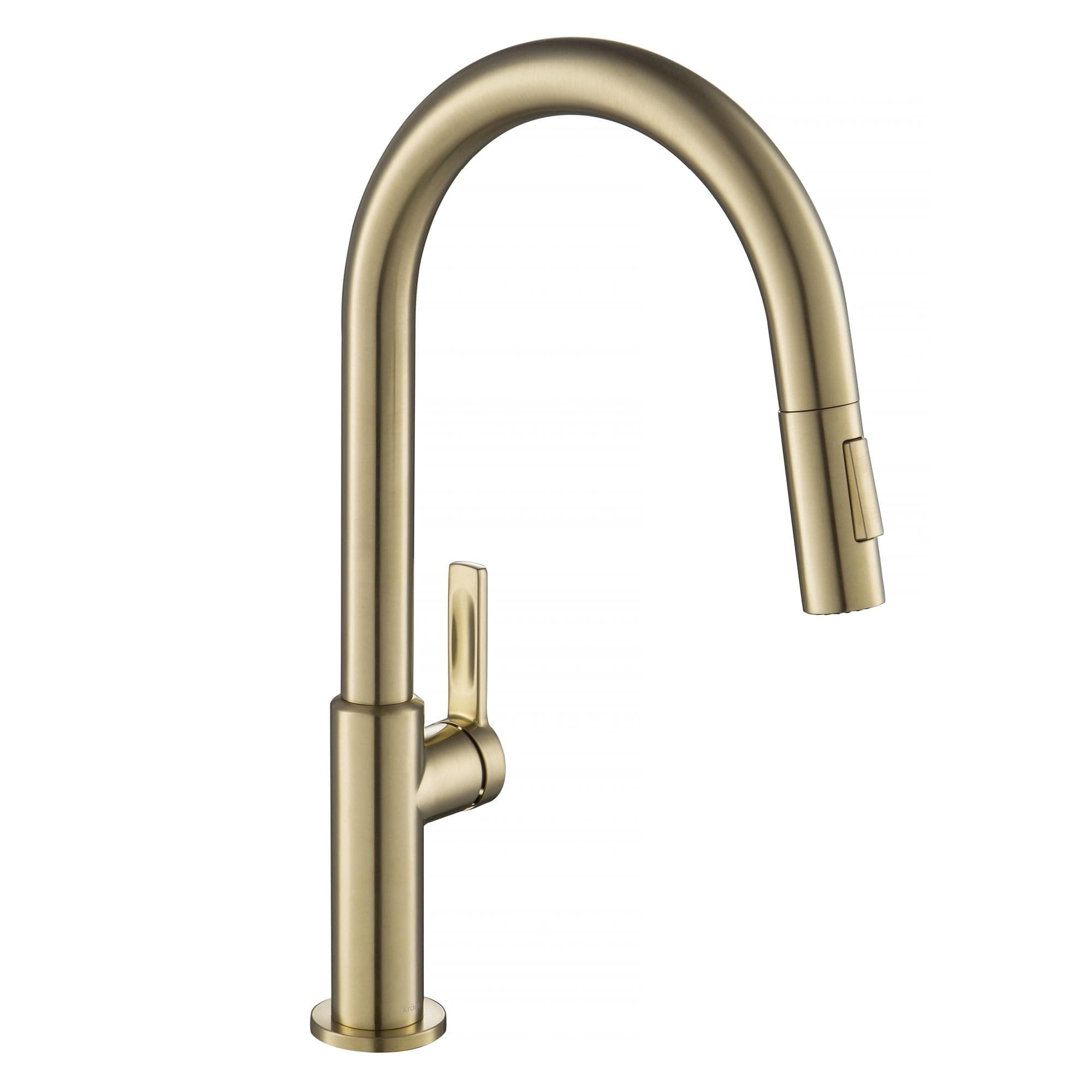 Oletto Single Handle Pull Down Kitchen Faucet in Spot Free Antique Champagne Bronze, KPF-2820SFACB