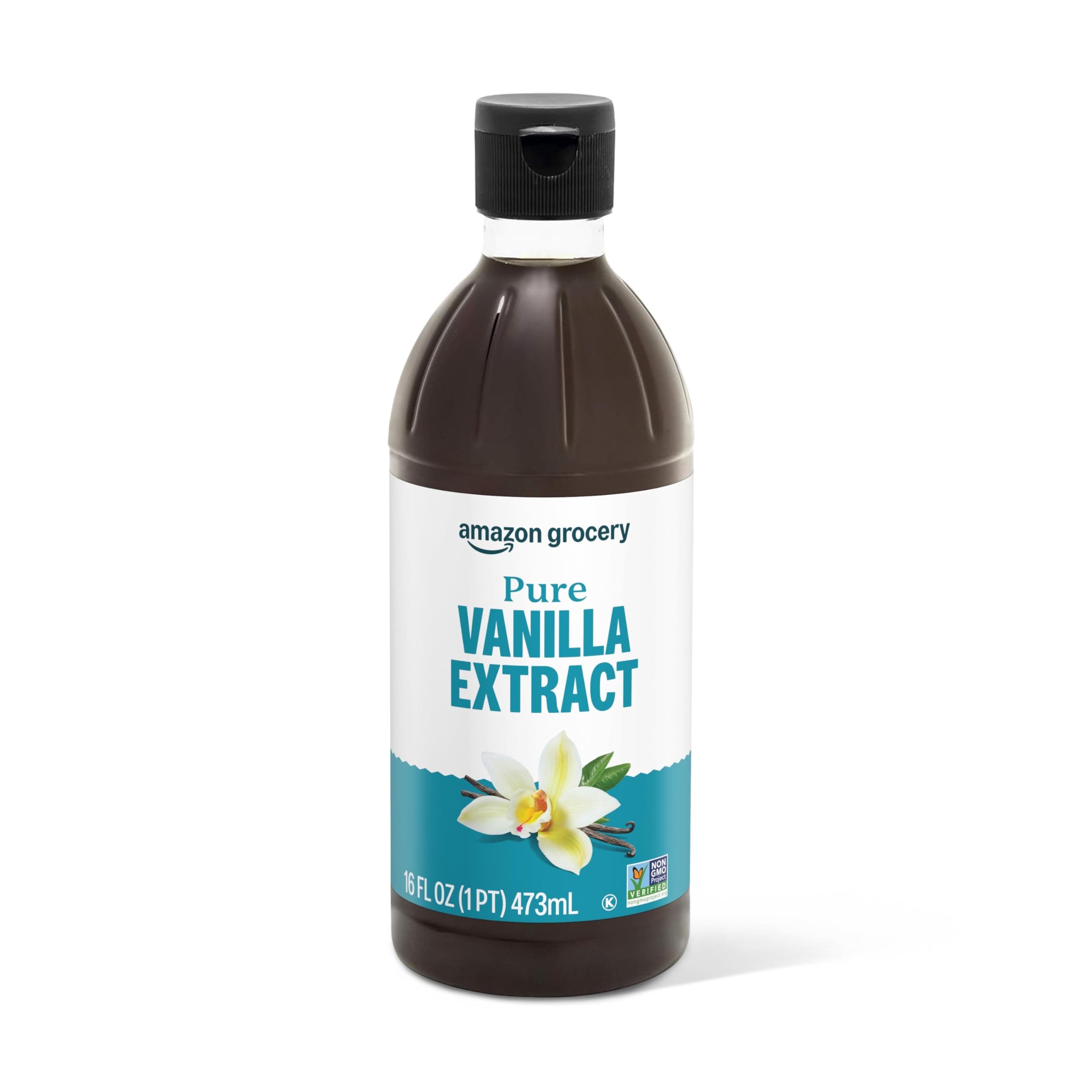 Amazon Grocery, Pure Vanilla Extract, 16 Fl Oz