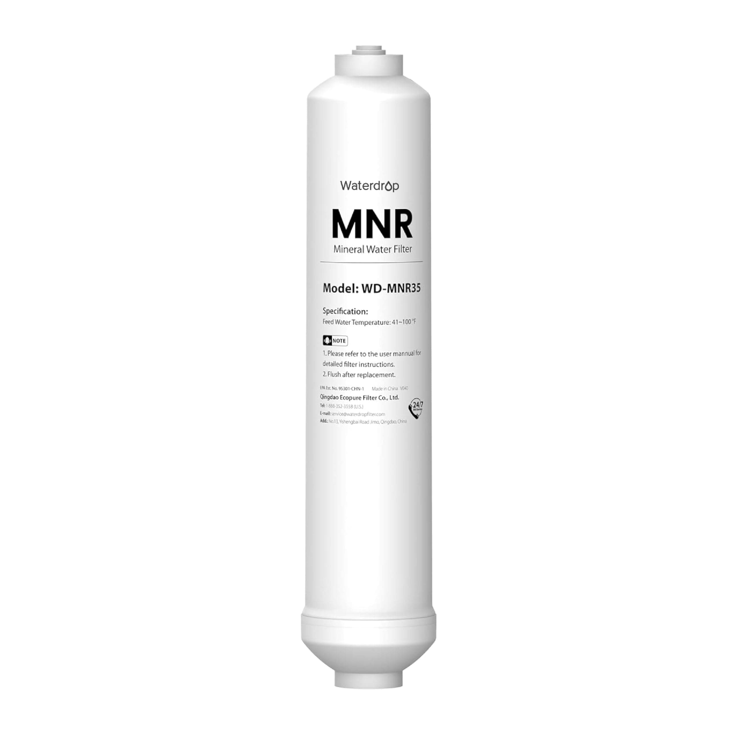 Remineralization Inline Water Filter, 1/4†Quick Connect Post Filter for RO Reverse Osmosis Filter System, Restore Essential Minerals