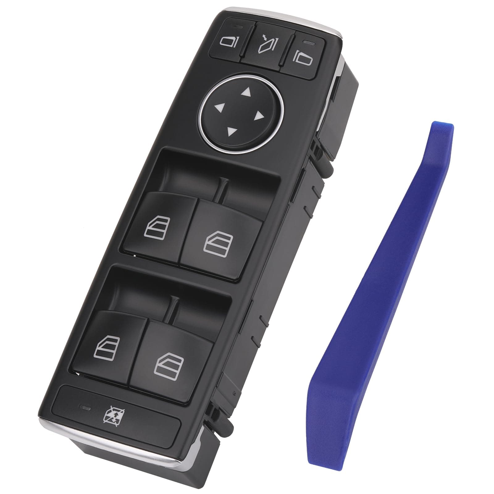 Master Power Window Switch Button Front Driver Side Compatible with 2008-2017 Mercedes Benz C230 C250 C280 C300 C350 C63 AMG E350 E400 E550 GLK350, Replace OEM 2049055402
