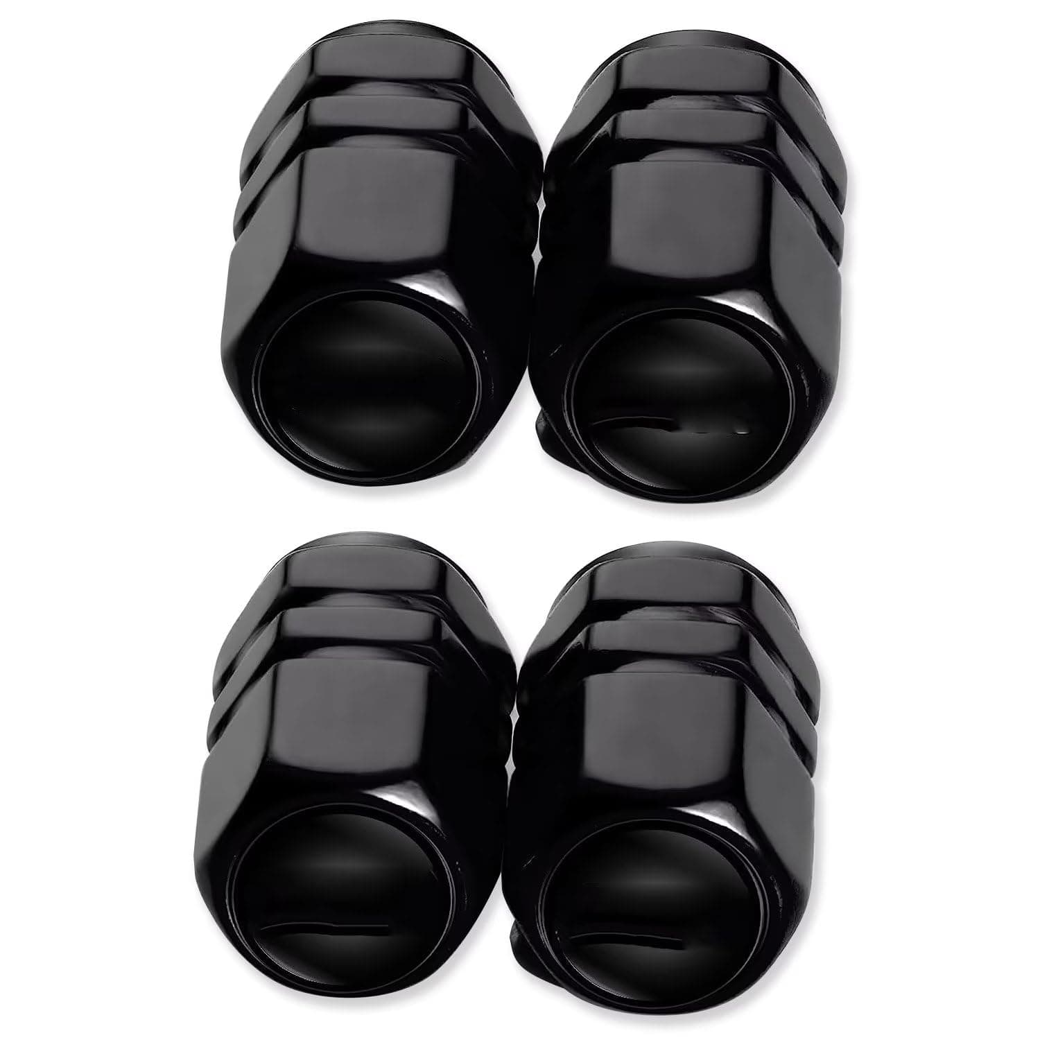 Car Tyre Valve Caps,Car Dust Caps for BZ C E S M Series CLK GLK GL AB AMG GLS GLE AMG,Corrosion Resistant Premium Leak-Proof Wheel Caps for Car Tyres,Car Accessories,Black(4 Pcs)
