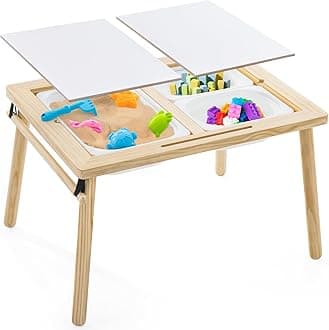 Sensory Tables for Toddlers,Kids Table with 3 Storage Bins, Activity Table with 7 Sand Toys, Indoor/Outdoor Play Sand Table, Gifts for Boys and Girls