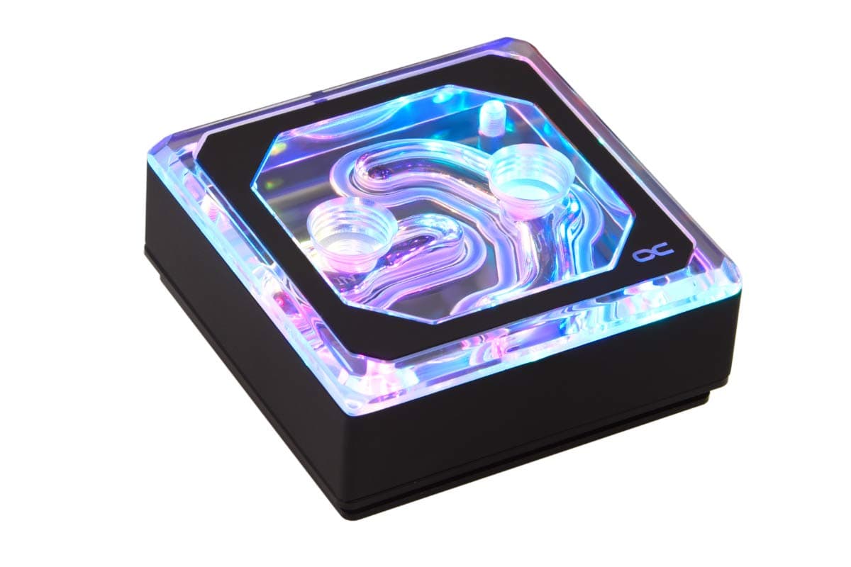 Alphacool Eisblock XPX Aurora Edge CPU Water Block, Digital RGB, Black/Plexi
