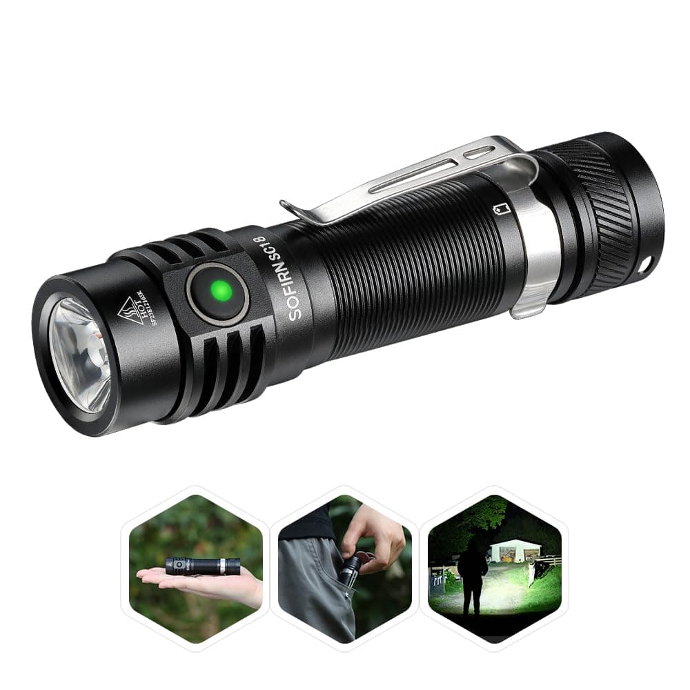1800 High Lumen EDC Flashlight
