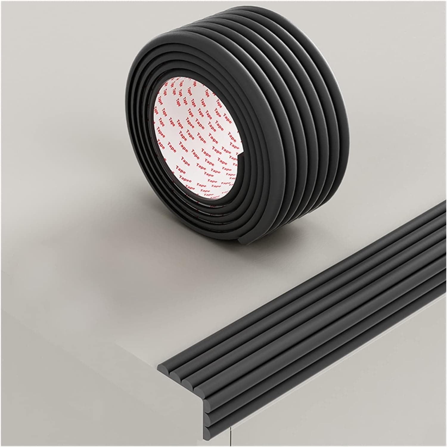 Table Protection Strip Edge Safety Protector, Extra Soft Foam Strip for Baby & Kids, Baby Proofing Corner Guards & Safety Bumper Edge for Table, Desk, Furniture, 2 Meter, Black