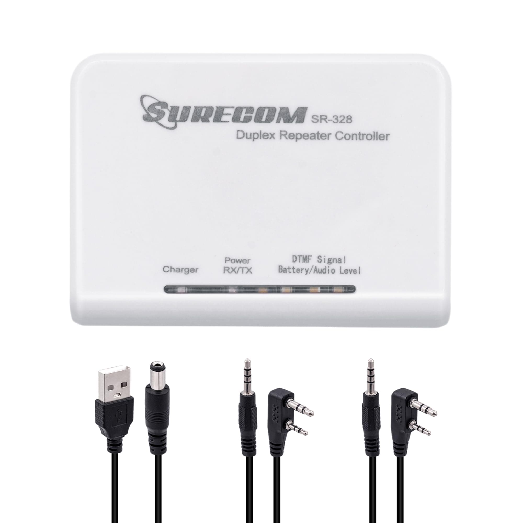 Surecom Mcbazel SR-328 Cross Band Radio Duplex Repeater Controller with 2 pcs K Plug Cable for Kenwood BF-888S WouXun BAOJIE HYT Linton