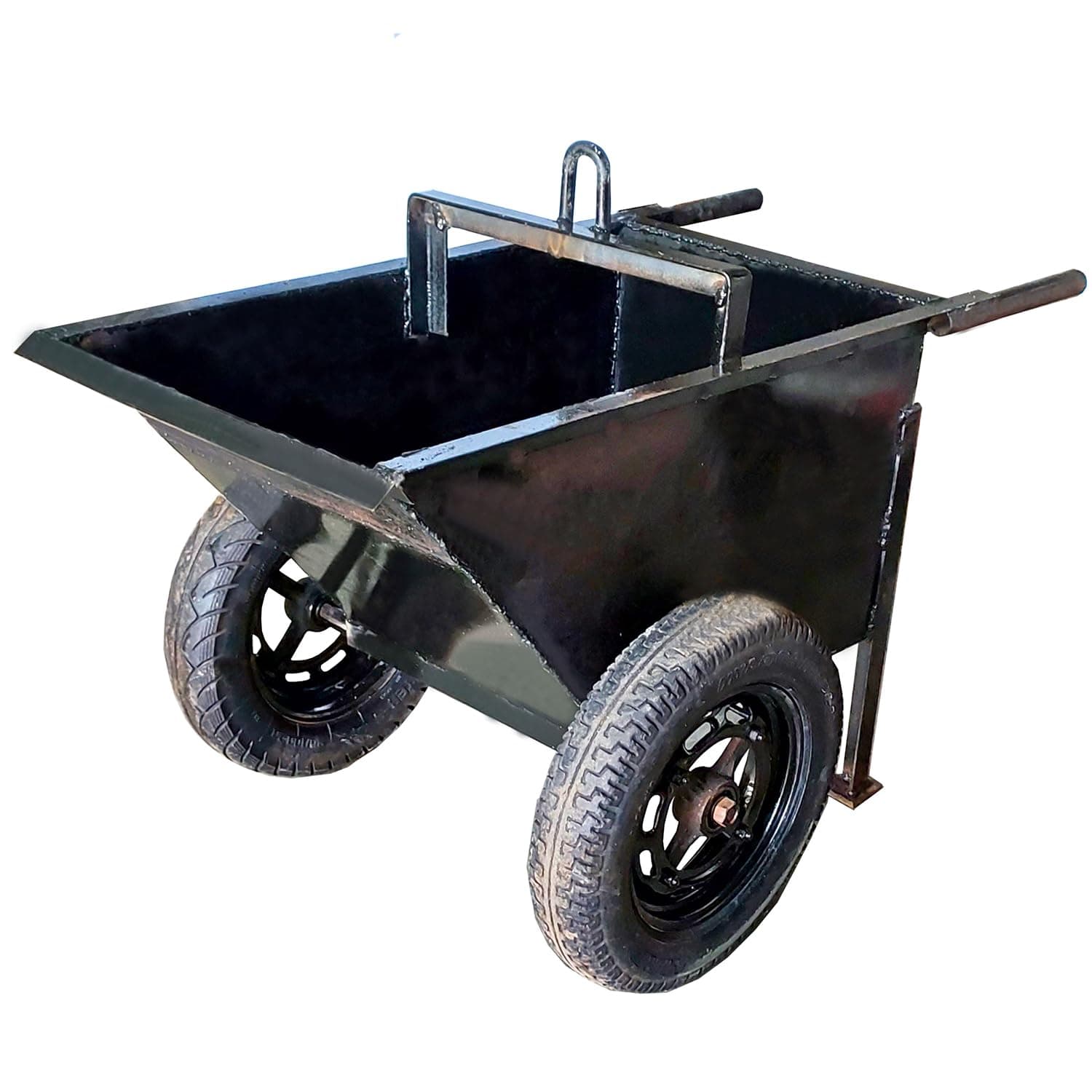 1PC Double Wheel Barrow Trolley for Constructions | Monkey Hoist Trolley & Thela Heavy Duty of Shifting of Concrete Bricks Sand & Other Building Material c2