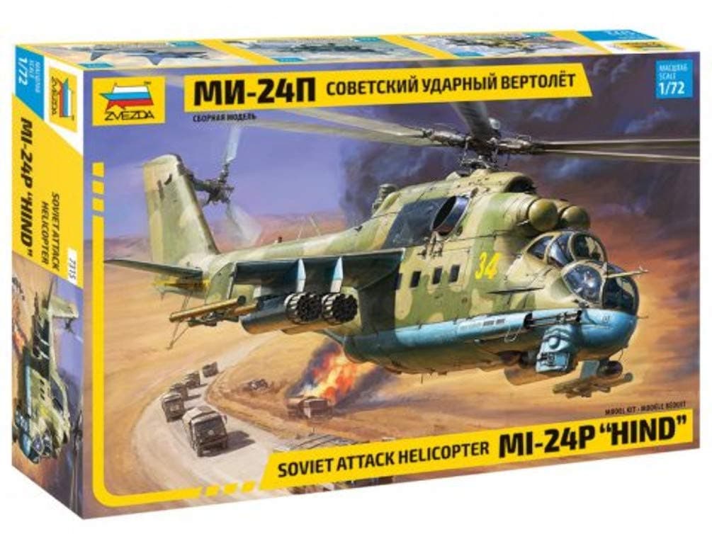 7315 - Soviet Attack Helicopter MI-24P HIND - Plastic Model Kit Scale 1/72 Lenght 11,75" 267 Details