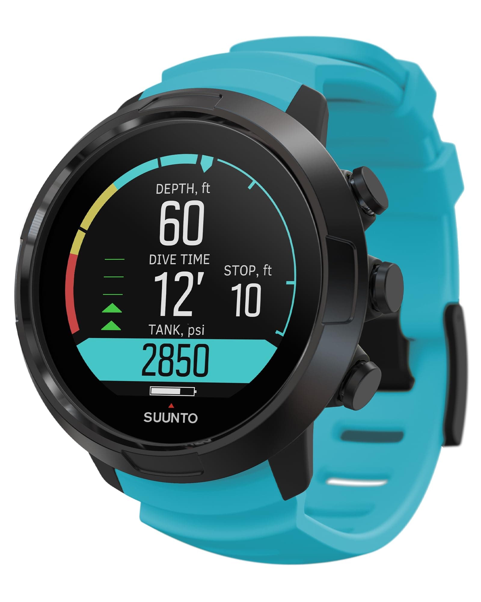 D5 Dive Computer with Color Screen and Exchangeable Straps, Aqua Blue