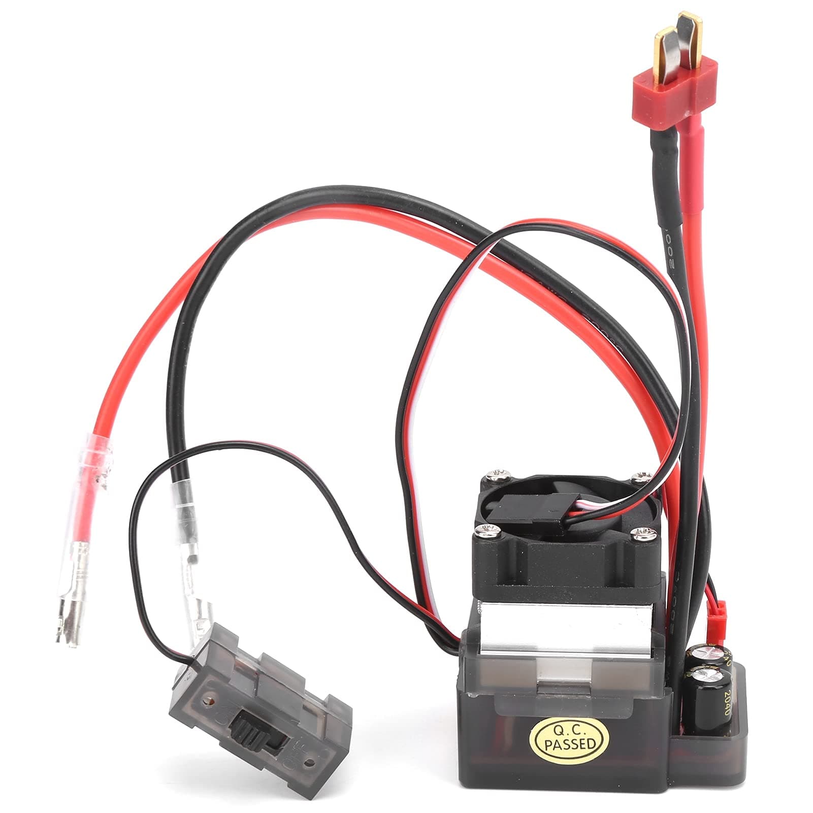 RC Brushed ESC, Two-Way Brushed ESC, 320A High Performance ESC with Brake Cooling Fan, for Vehicle Ship Model, Electric Model Kits Accessories