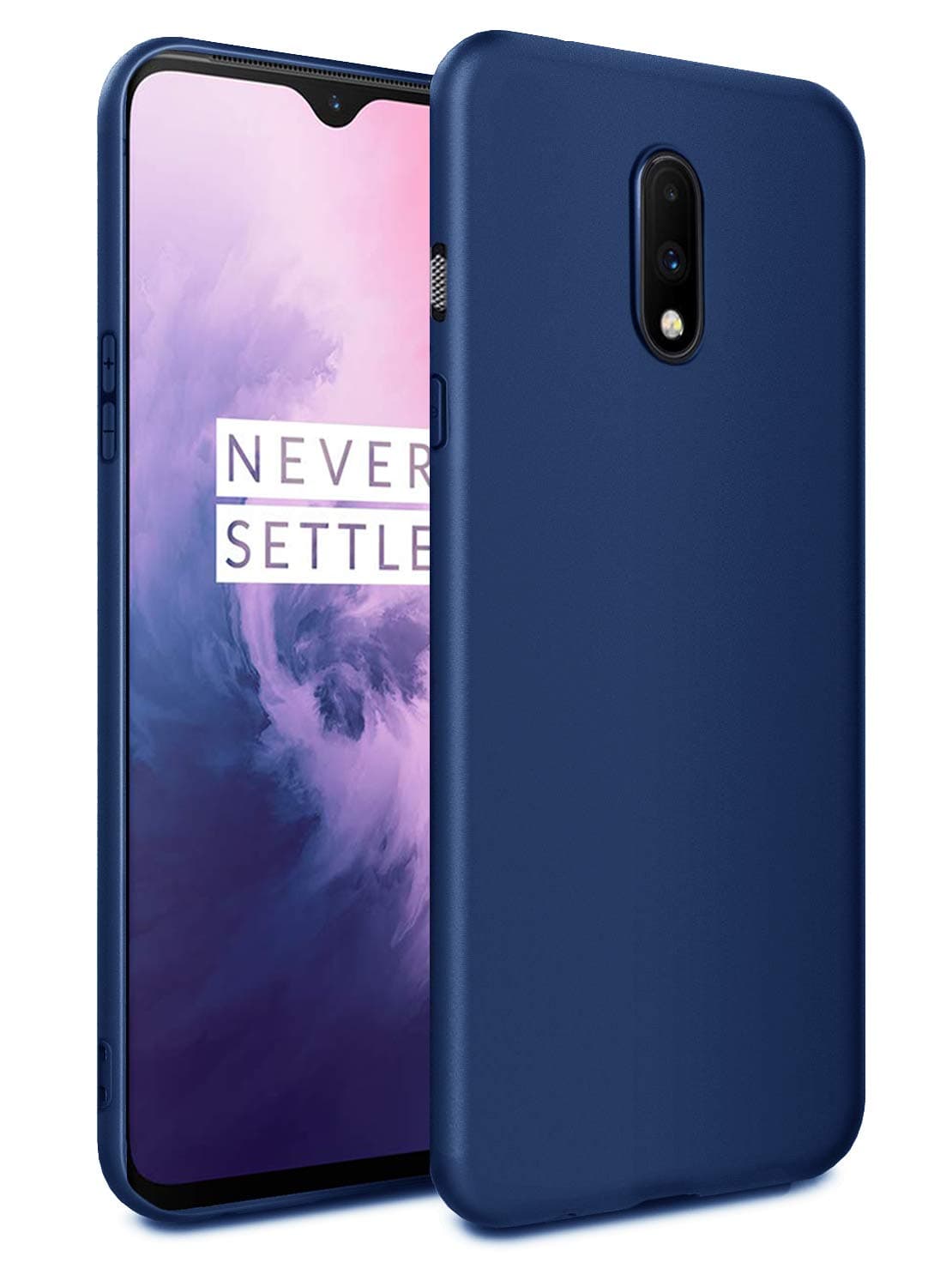 Febelo Matte Finished Soft Back Cover for One Plus 7 / OnePlus 7 - Matte Blue