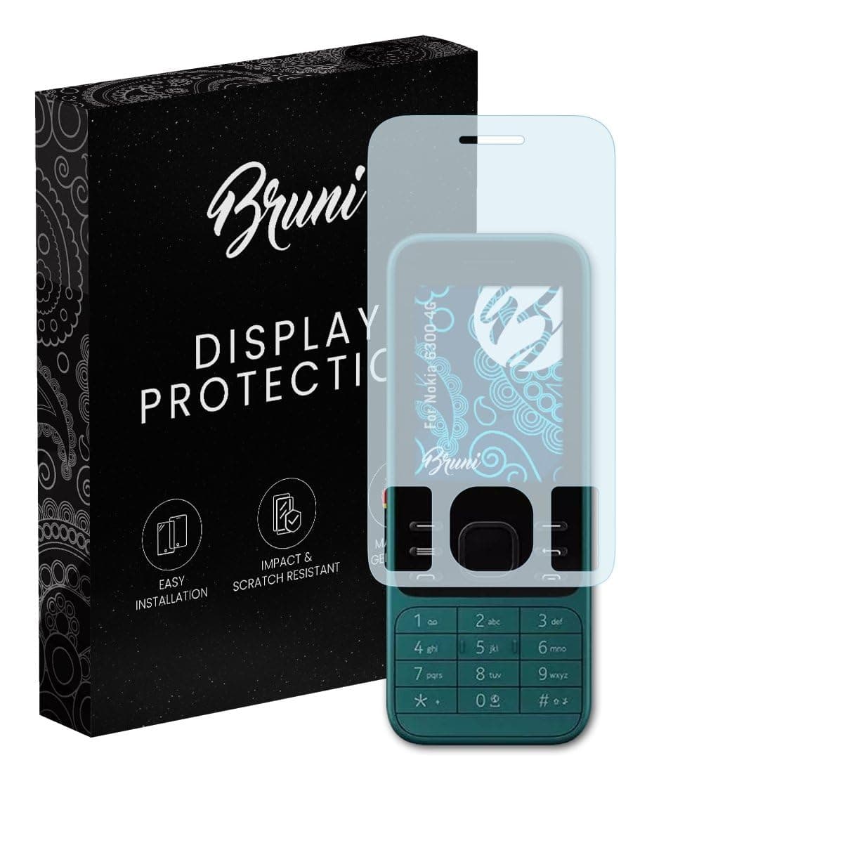 Bruni Screen Protector compatible with Nokia 6300 4G Protector Film, crystal clear Protective Film (2X)