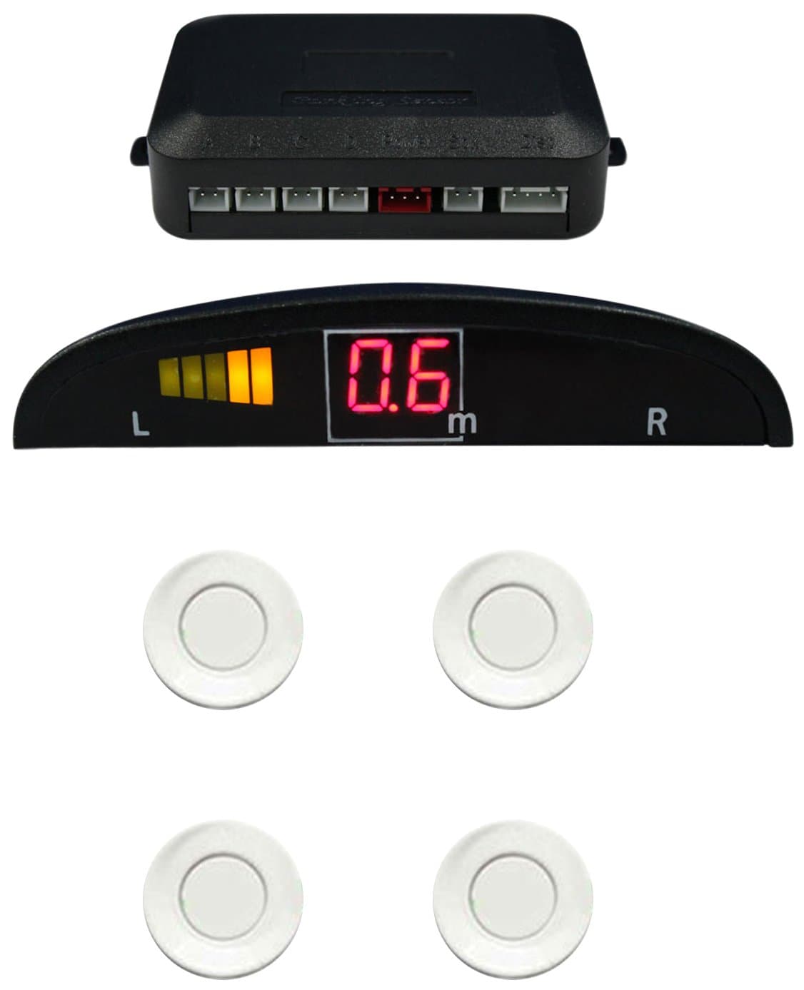 Speedwav 27910 Reverse Car Parking Sensor LED Display (White)