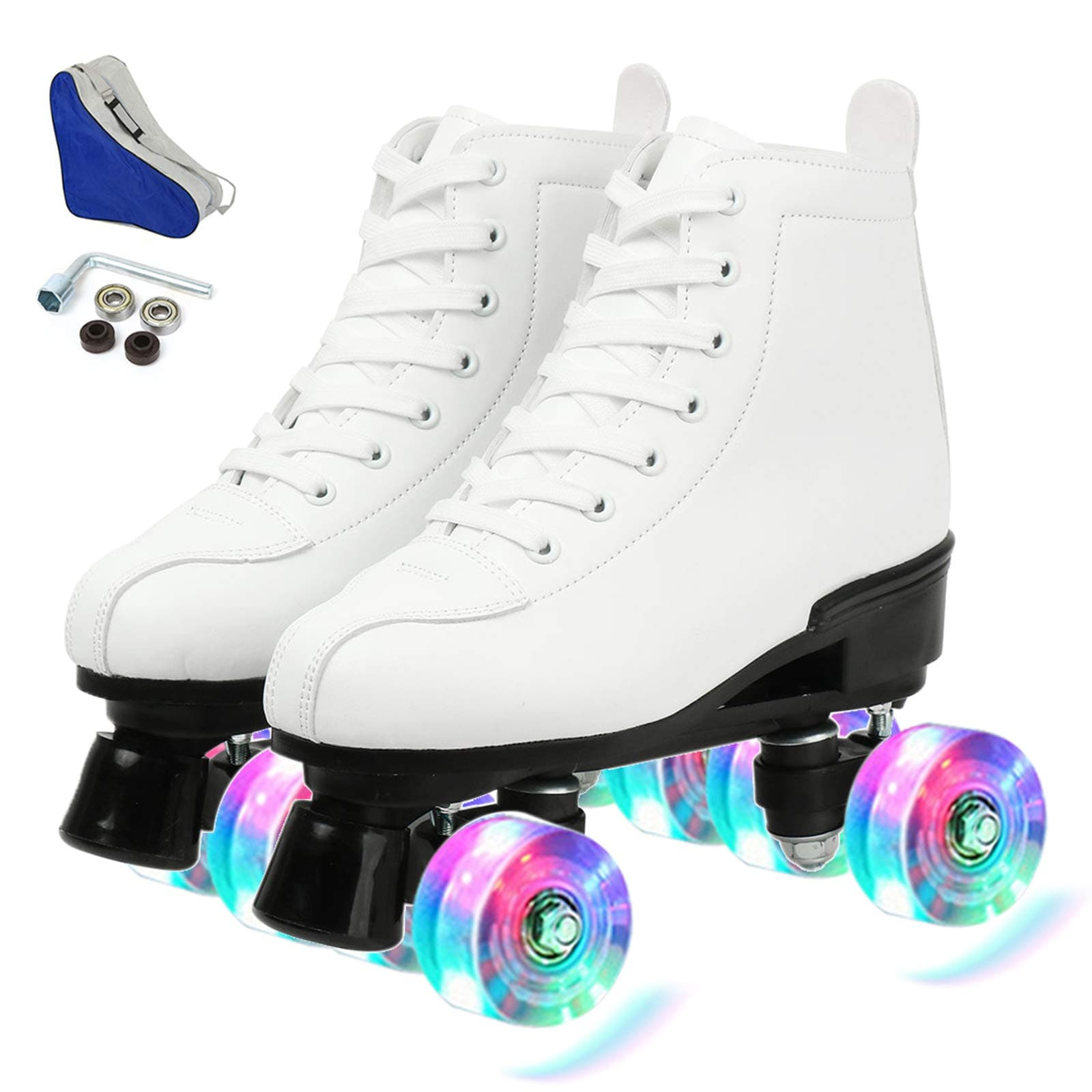 Roller Skates Double Row Skates Adjustable High-top Roller Skates Indoor Outdoor Adult Roller Skates