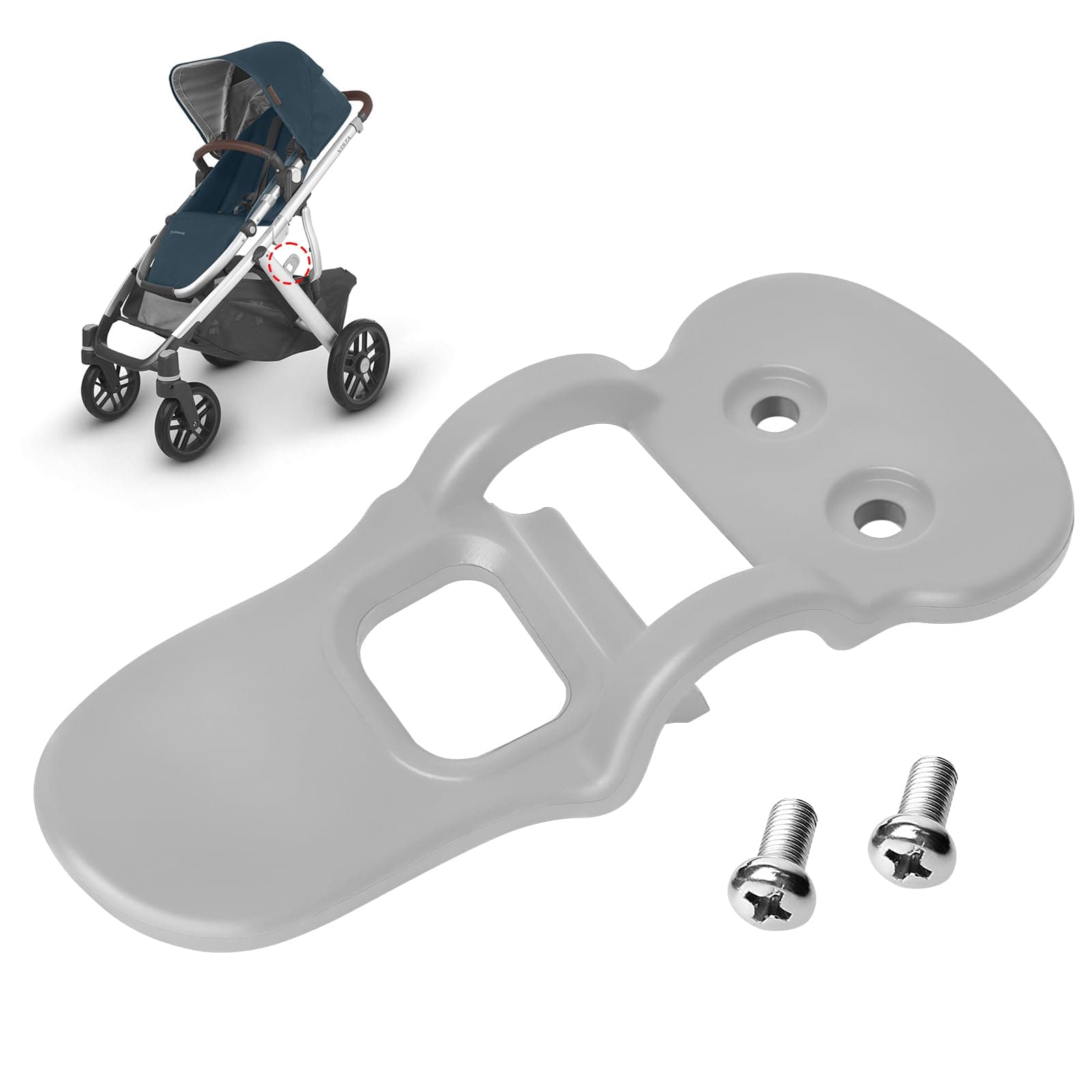 Stroller Replacement Closure Latch for UpperBaby Vista Series Strollers, Compatible with UpperBaby Vista V2 Strollers, Gray 1-Pack Includes 2 Screws