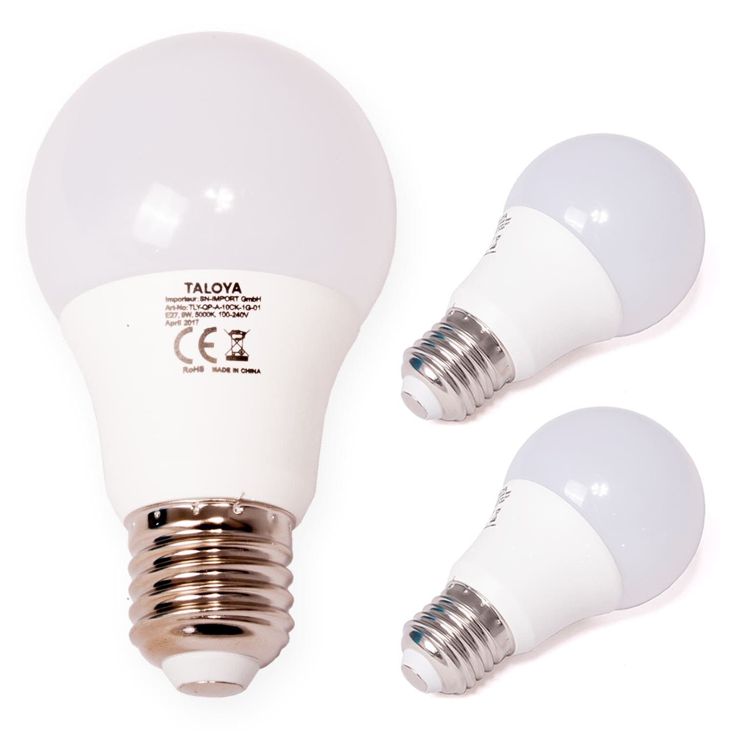 3 x Premium LED Light Bulbs E27 Warm White 3000 K 900 Lumen Ball Shape Replaces 60 W Matte EEK A+ Light Bulb [Energy Class A+]