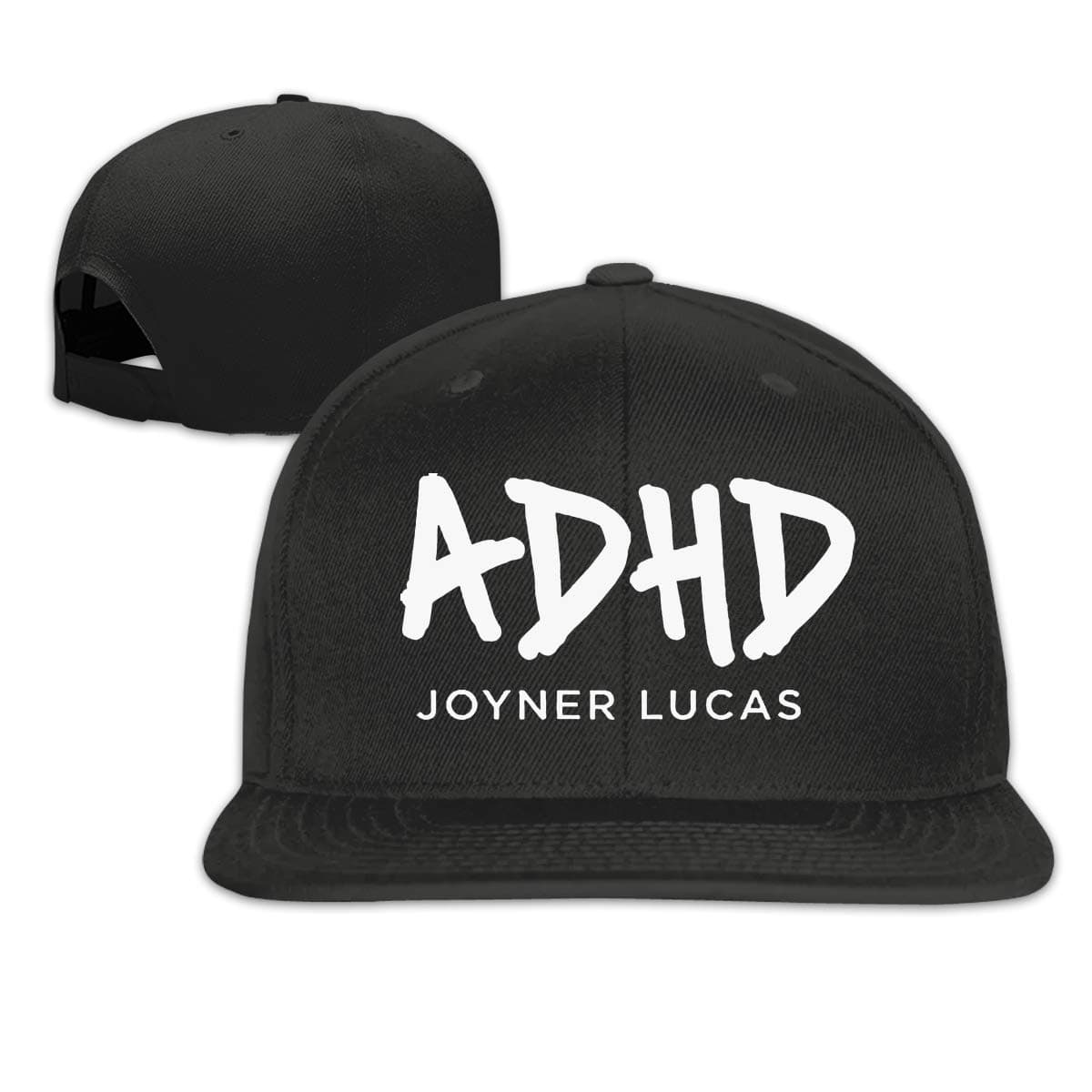 Joyner Lucas Hat Adjustable Flat-Edge Baseball Cap, Hip-Hop Unisex Baseball Cap Black