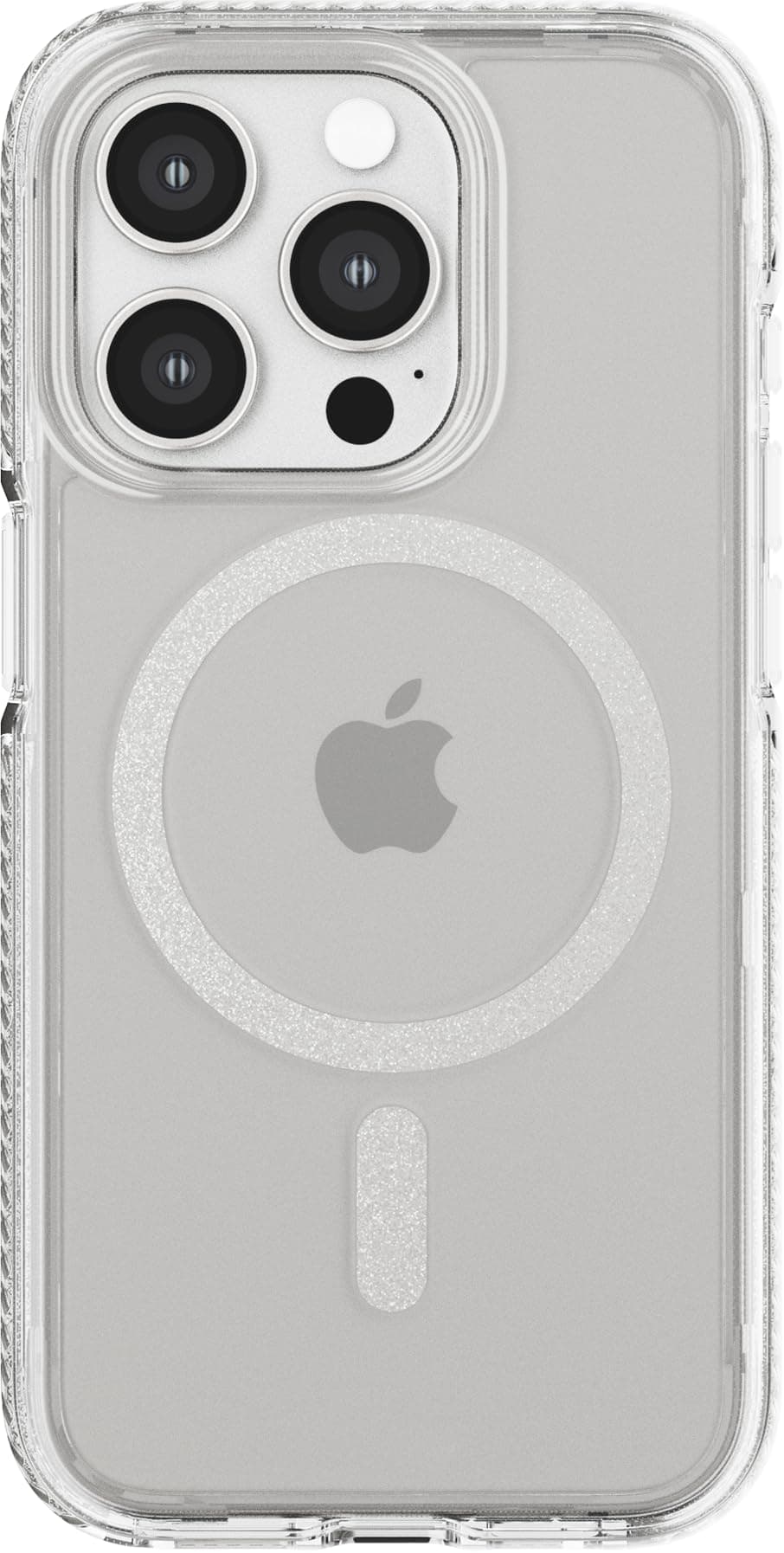 tech21Evo Crystal for iPhone 15 Pro - Compatible with MagSafe - Impact Protection Case - White Titanium