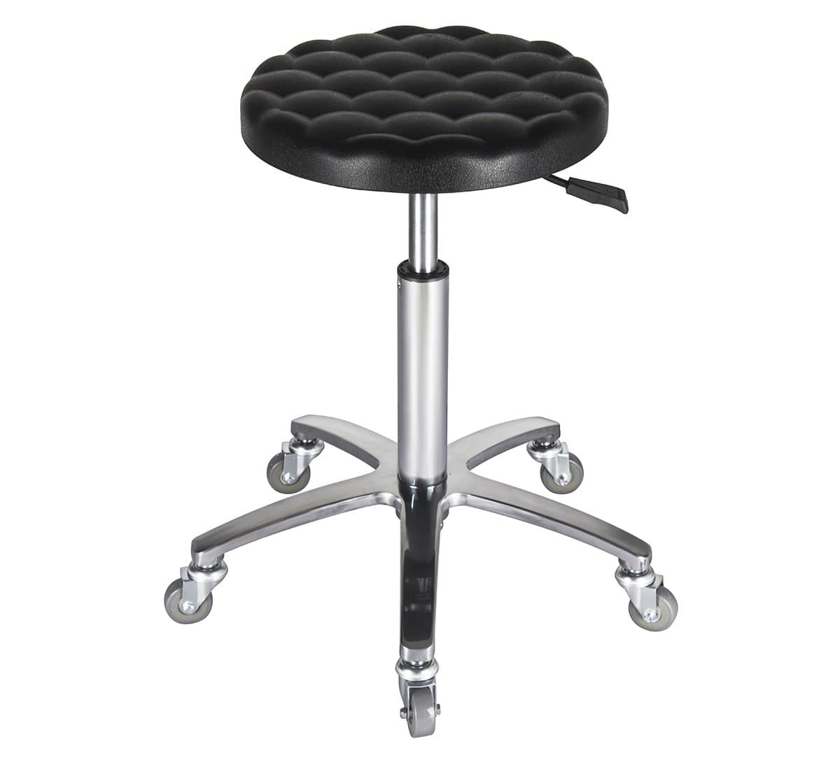 Adjustable Lab Stool Swivel Chairs For Class Laboratory Massage Spa Salon Bar with Wheels,Metal Plated Frame,Rolling Hydraulic (Black)