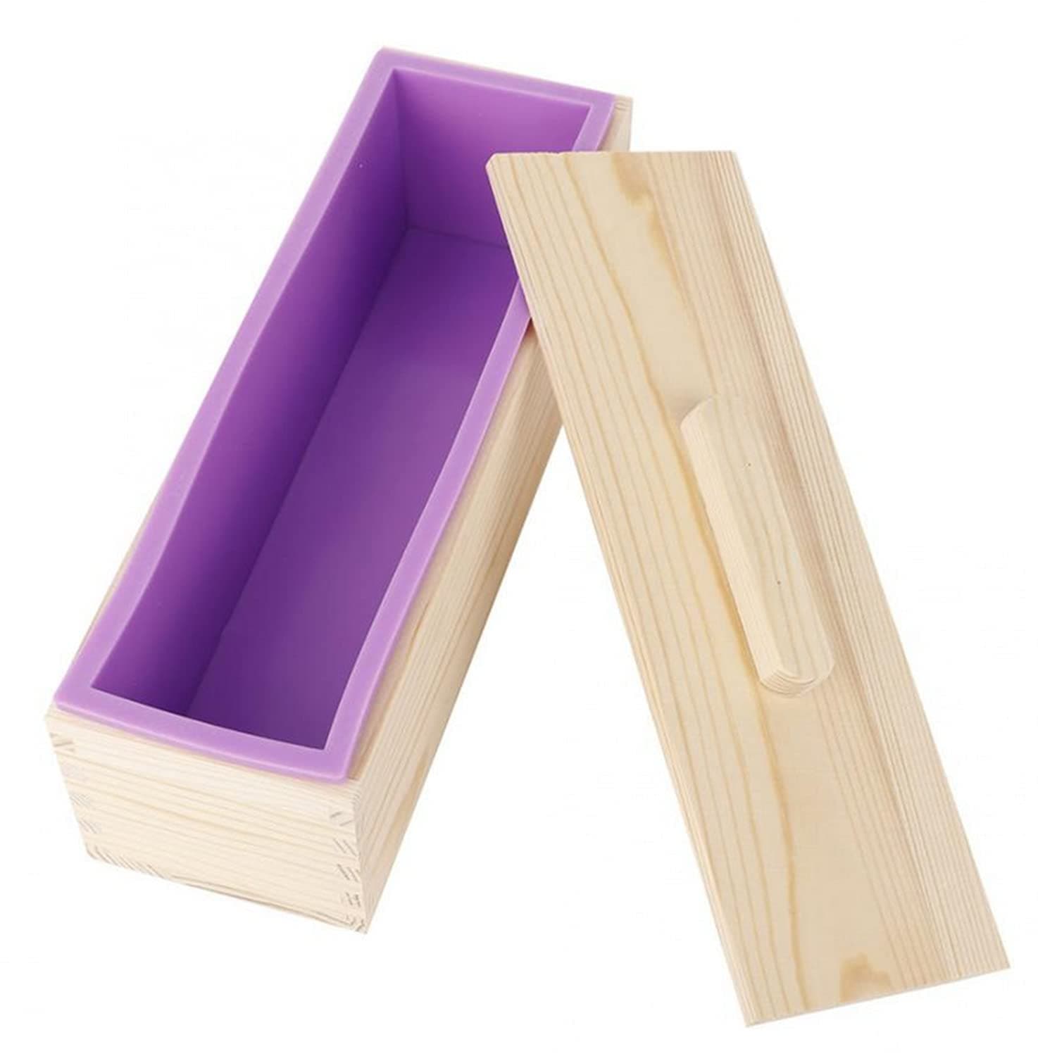 Rectangular Wooden Soap Mold Making Tool with Silicone - 1200g