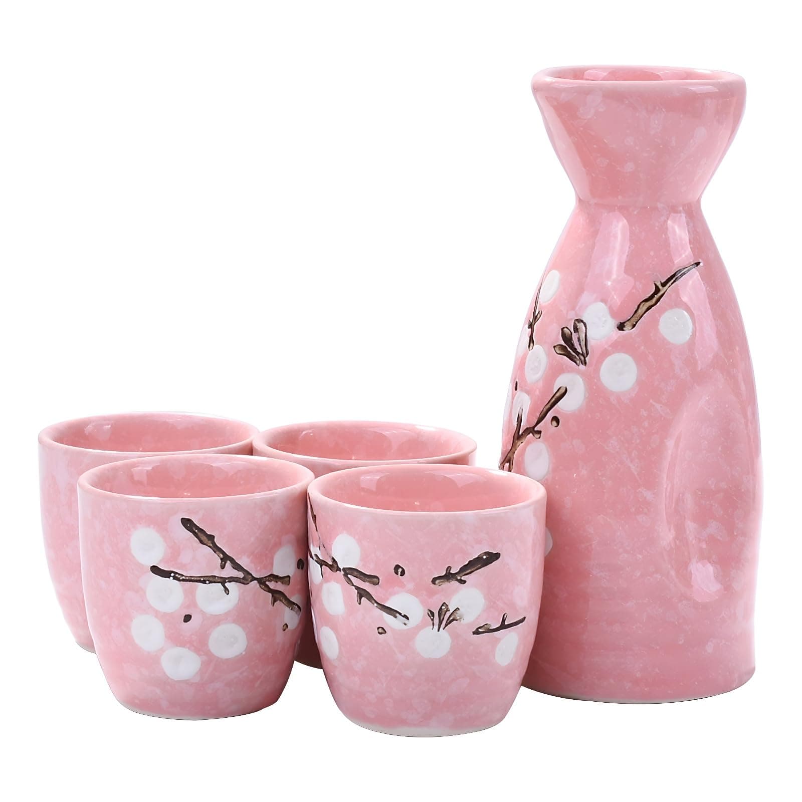 Sake Set of 5 Red