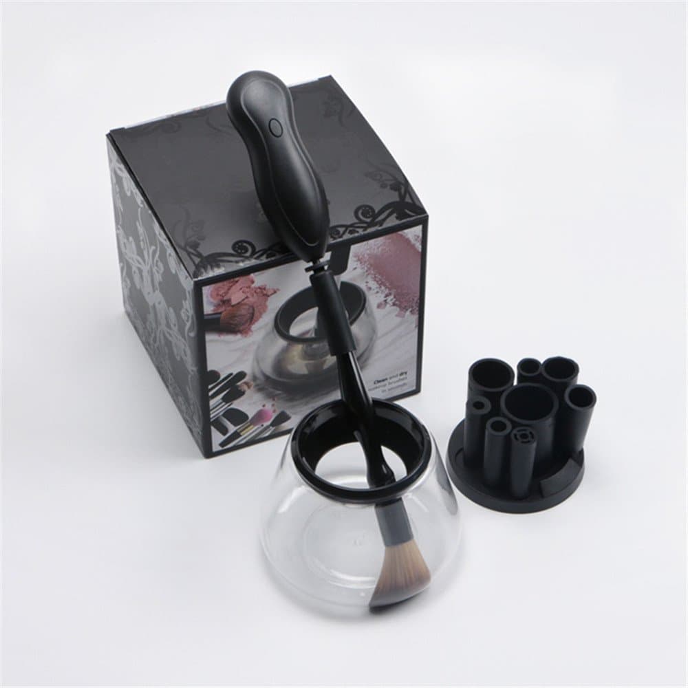 Makeup Brushes Cleaner NATPLUS Automatic Makeup Brushes Dryer 360 Rotation with 8 Rubber Collar