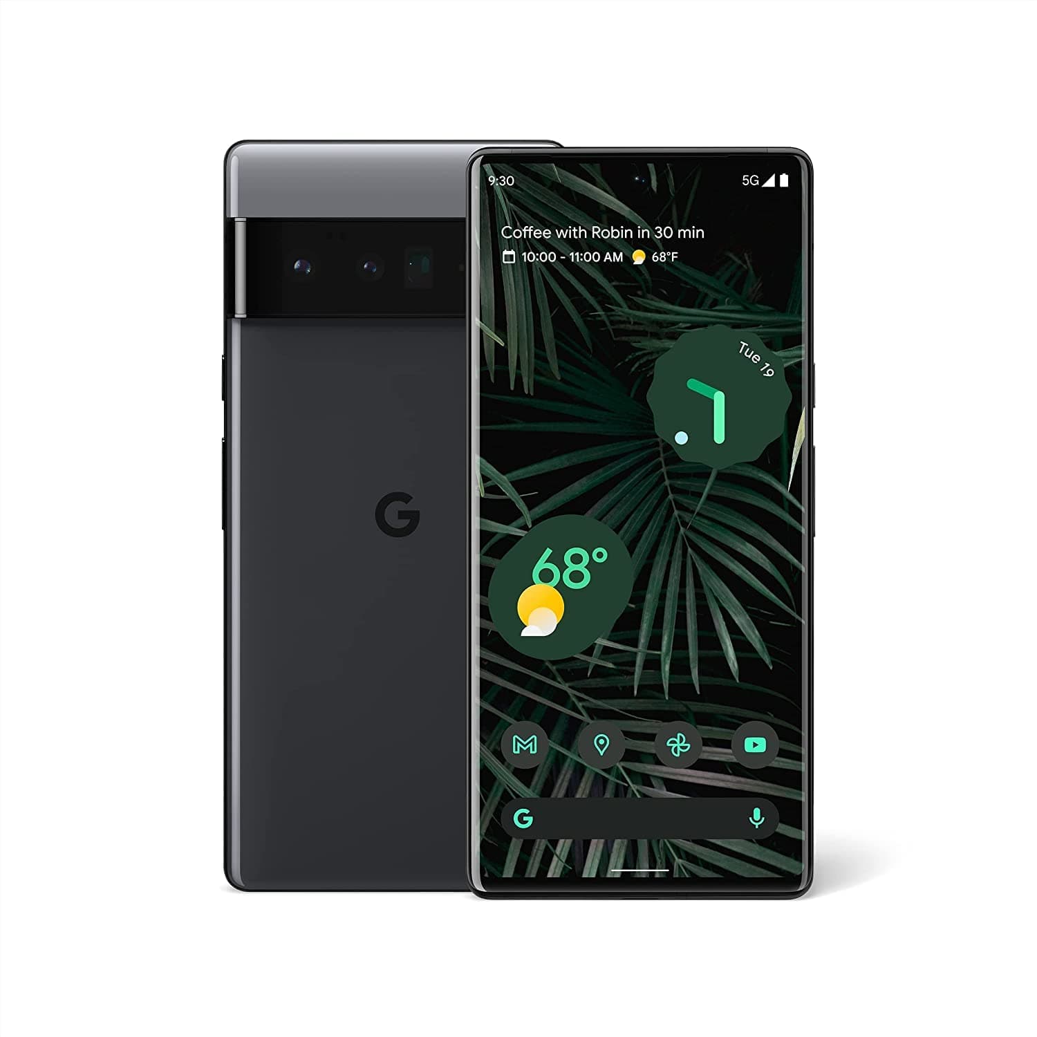【Refurbished】 Google Pixel 6 Pro - 5G Android Phone - Unlocked Smartphone with Advanced Pixel Camera and Telephoto Lens - 128GB - Stormy Black