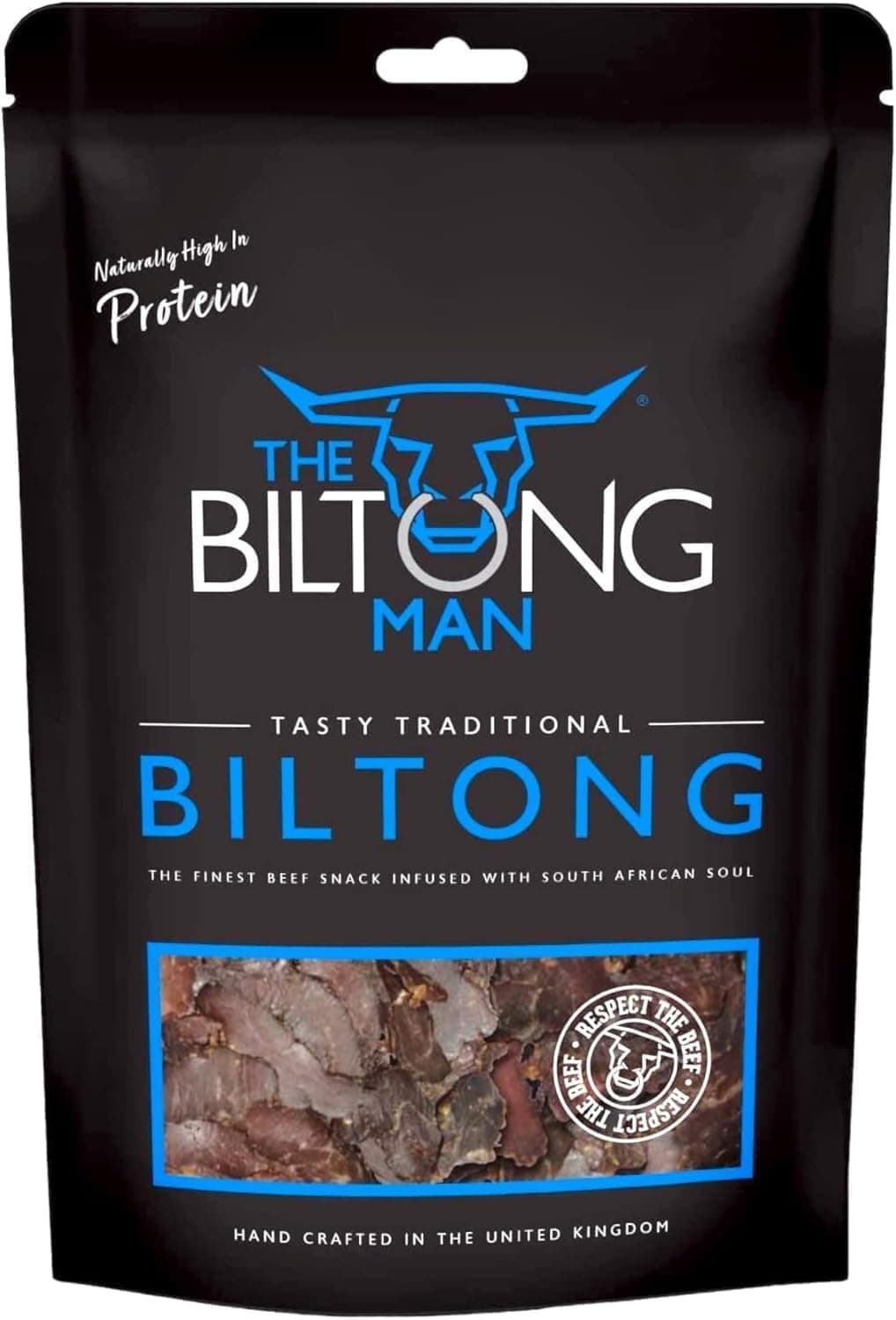 Tasty Traditional Lean Beef Biltong – High-Protein Beef Snack, 500g
