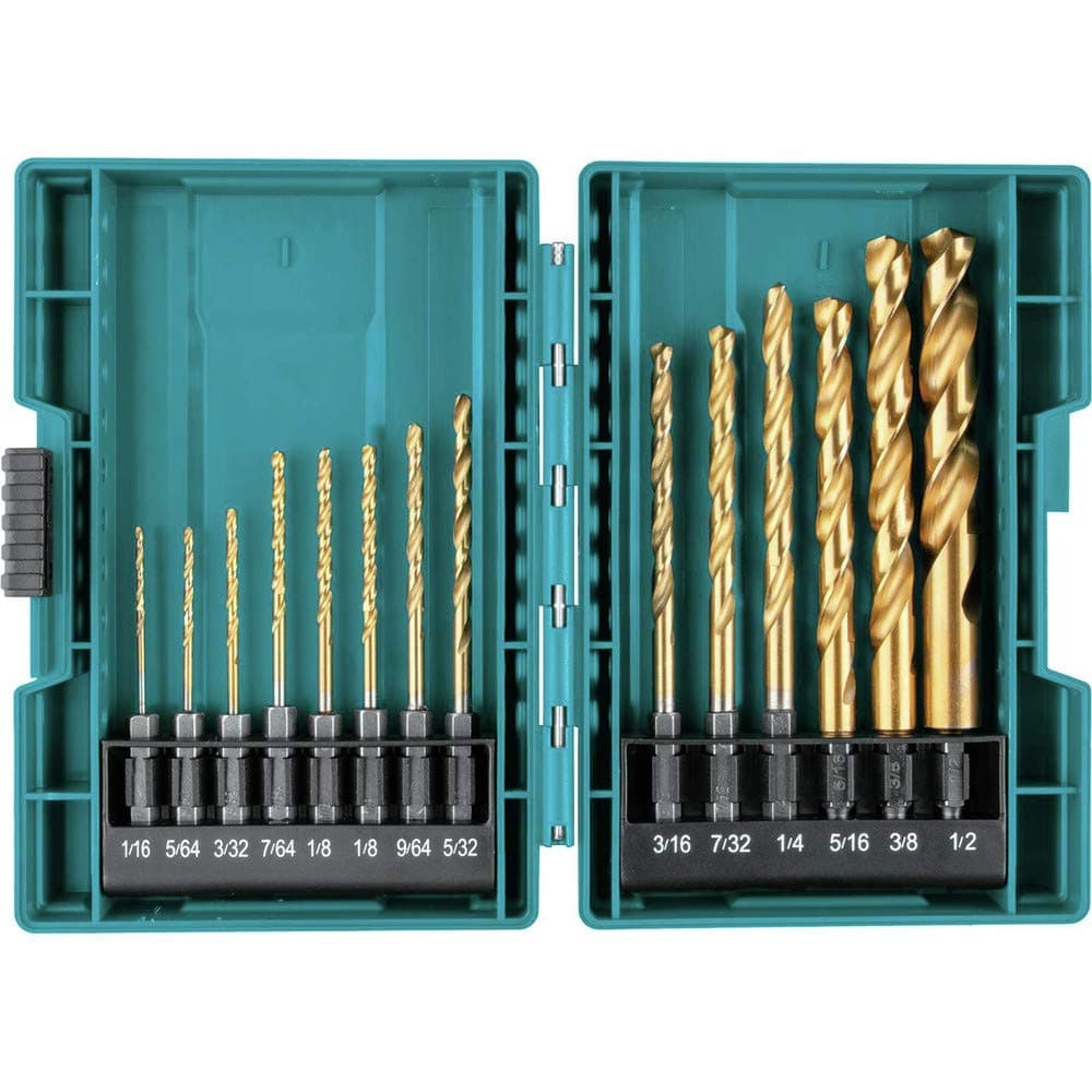 B-65399 Impact Gold 14 Pc. Titanium Drill Bit Set, 1/4 in. Hex Shank