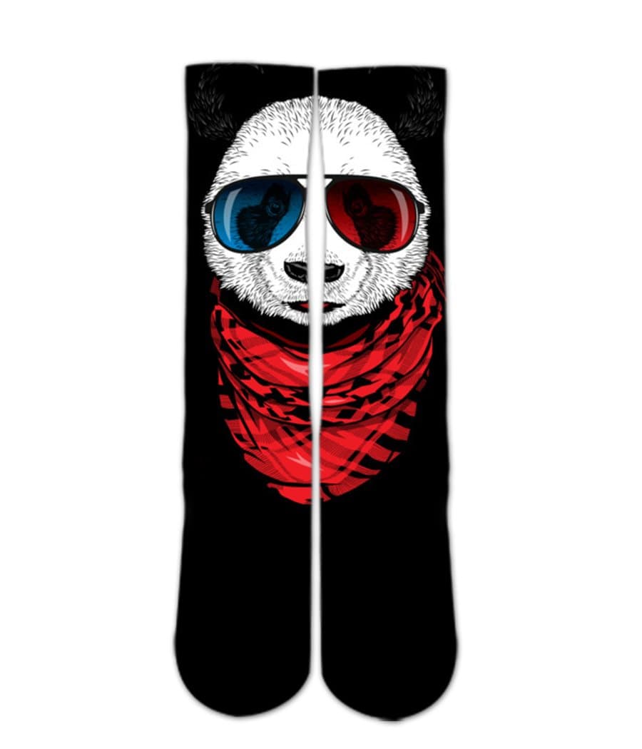 Cool Panda with glasses Digital sublimated elite socks