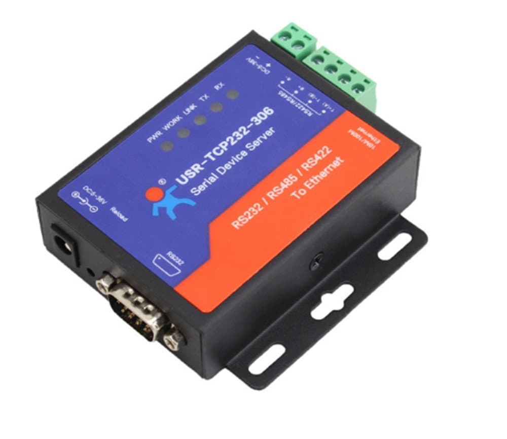 USR Usr-Tcp232-306 Serial To Ethernet Device Serial Rs232/Rs485/Rs422 To Ethernet Tcp/Ip Server With Dhcp