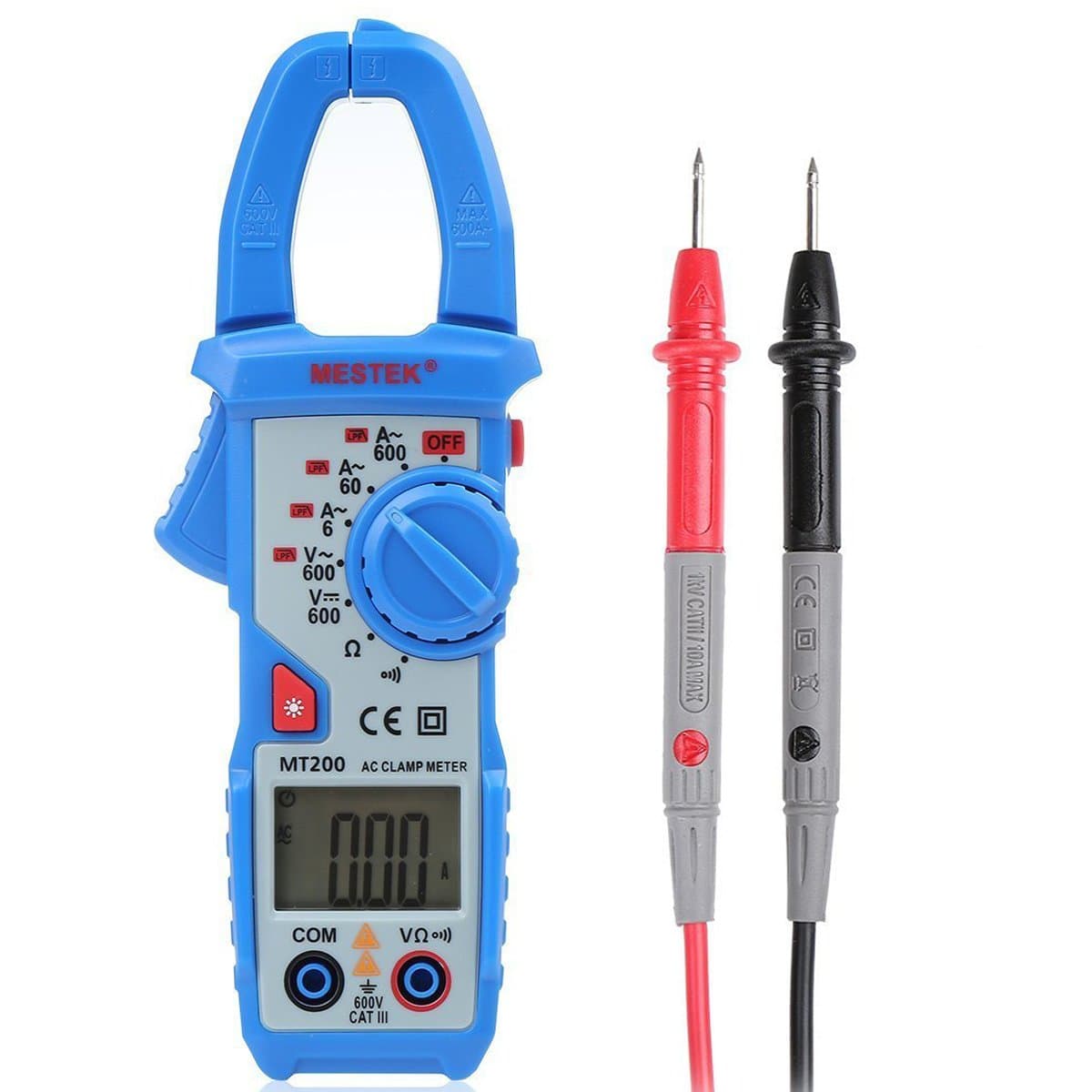 Clamp Meter Aidbucks MT200 AC/DC Digital Multimeter Electrical Voltage Meter Tester Voltmeter Continuity Tester Current Clamp for Welding Machine